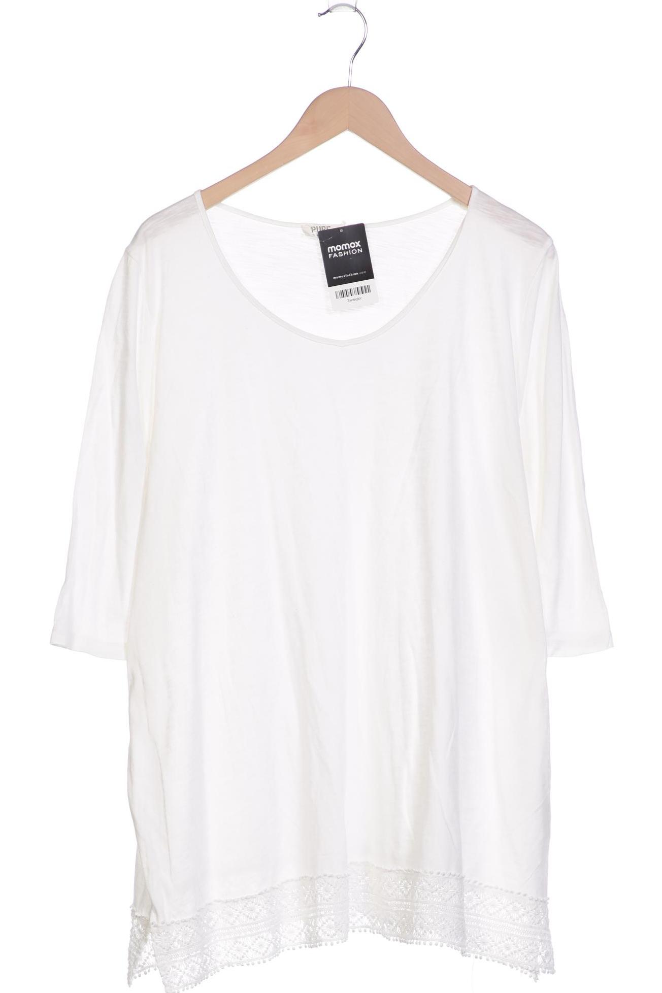 

Pure by Ulla Popken Damen Langarmshirt, weiß, Gr. 50