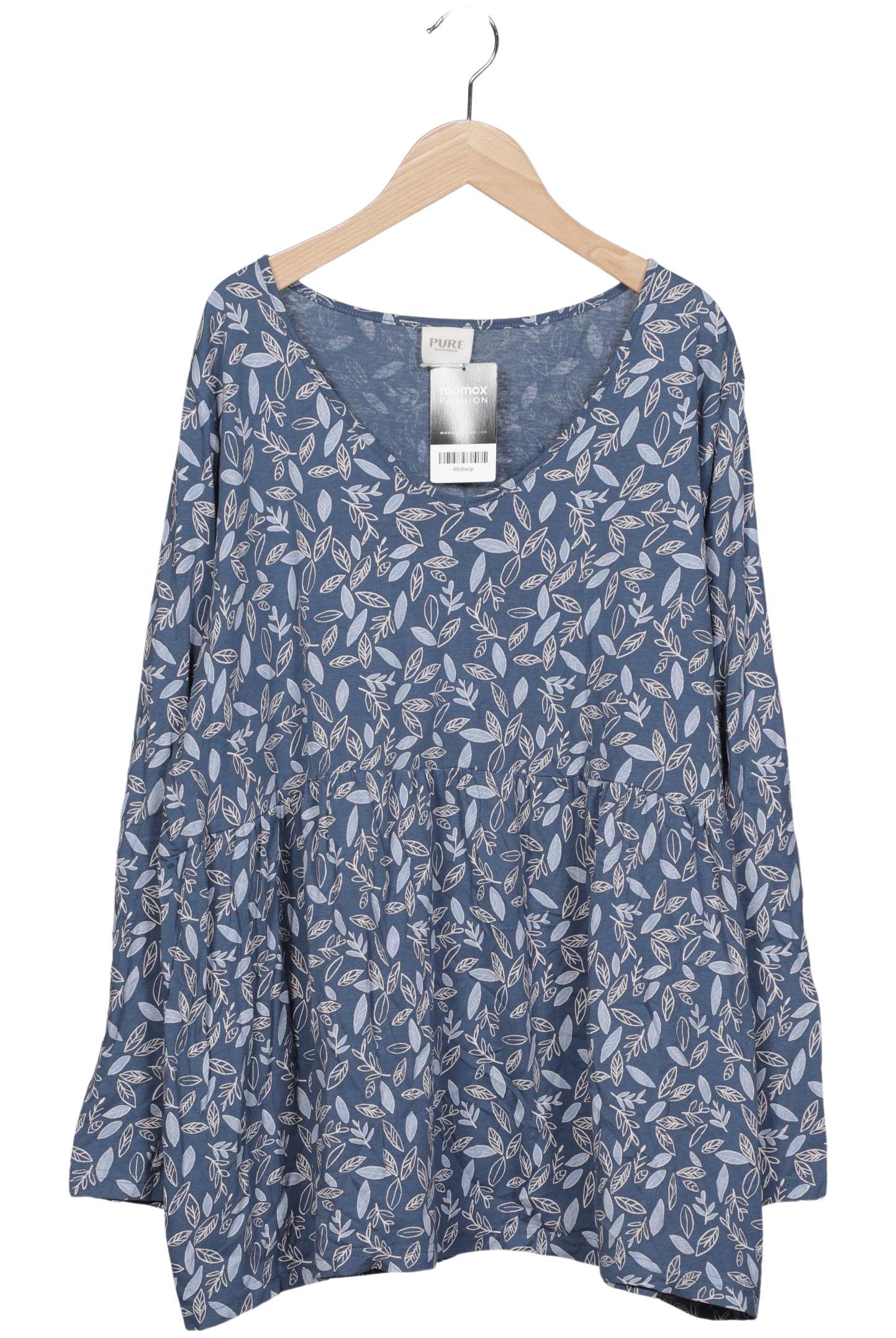 

Pure by Ulla Popken Damen Langarmshirt, blau, Gr. 50