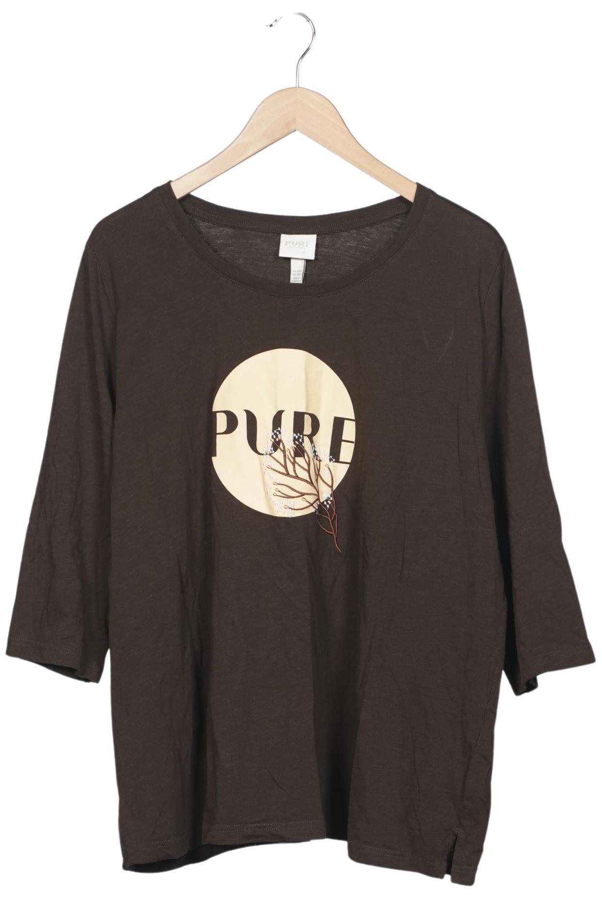 

Pure by Ulla Popken Damen Langarmshirt, braun, Gr. 50