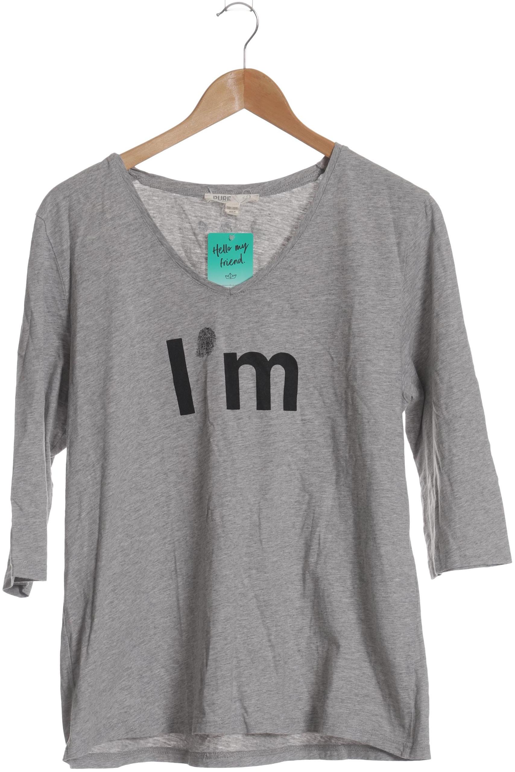 

Pure by Ulla Popken Damen Langarmshirt, grau, Gr. 42