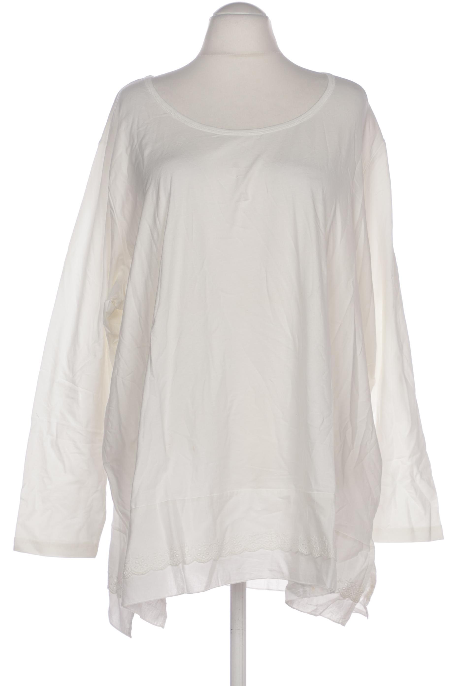 

Pure by Ulla Popken Damen Langarmshirt, weiß, Gr. 58
