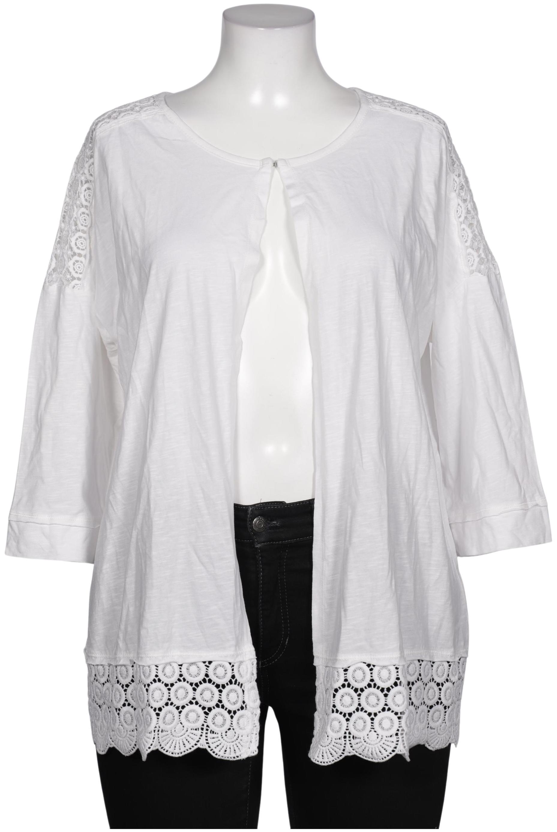 

Pure by Ulla Popken Damen Strickjacke, weiß, Gr. 46