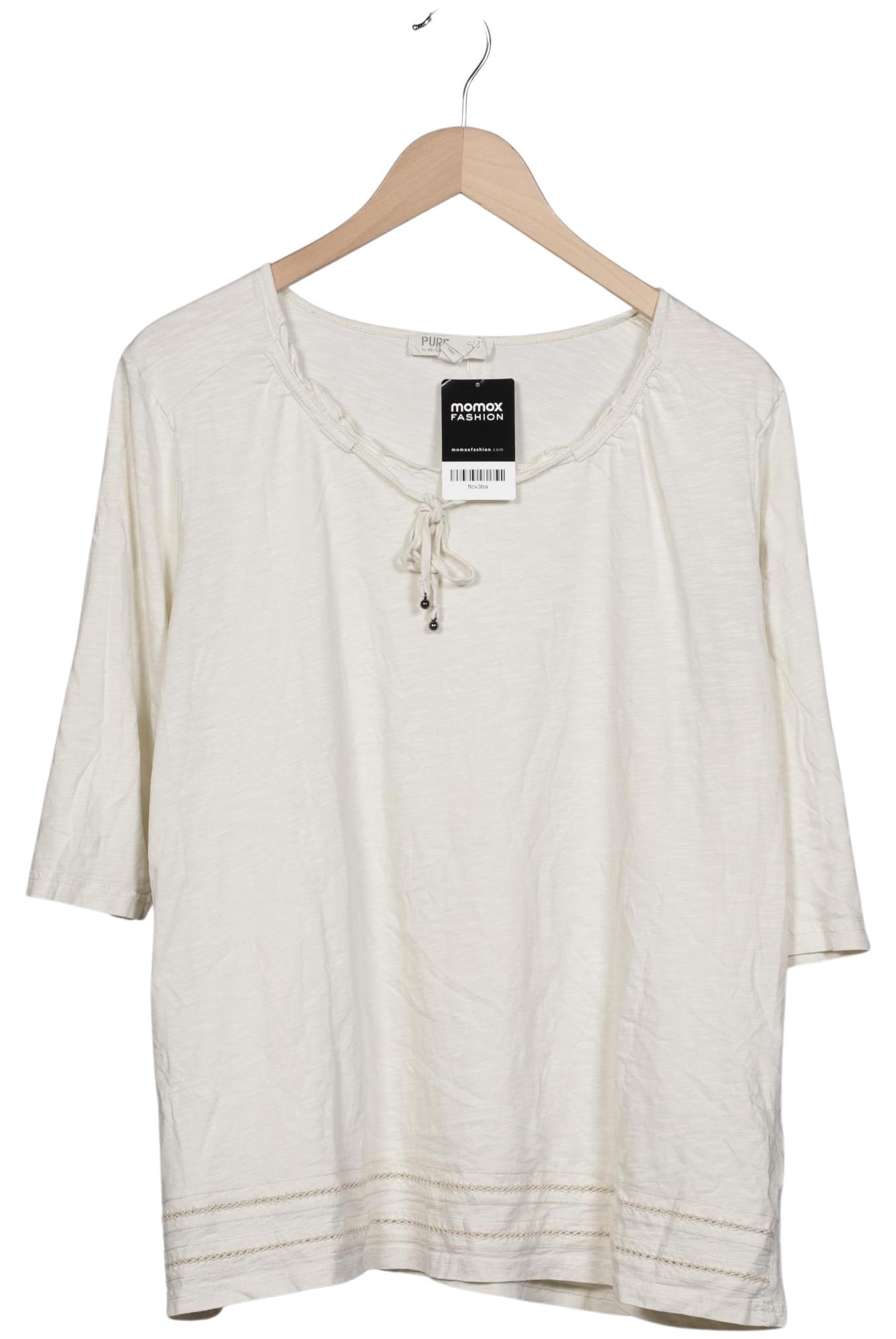 

Pure by Ulla Popken Damen Langarmshirt, cremeweiß, Gr. 46
