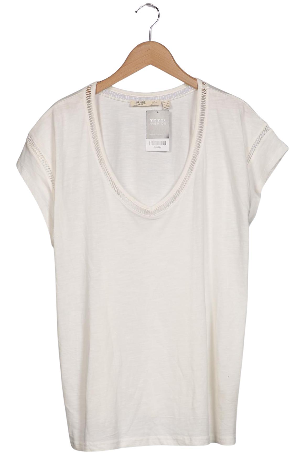 

Pure by Ulla Popken Damen T-Shirt, cremeweiß, Gr. 46