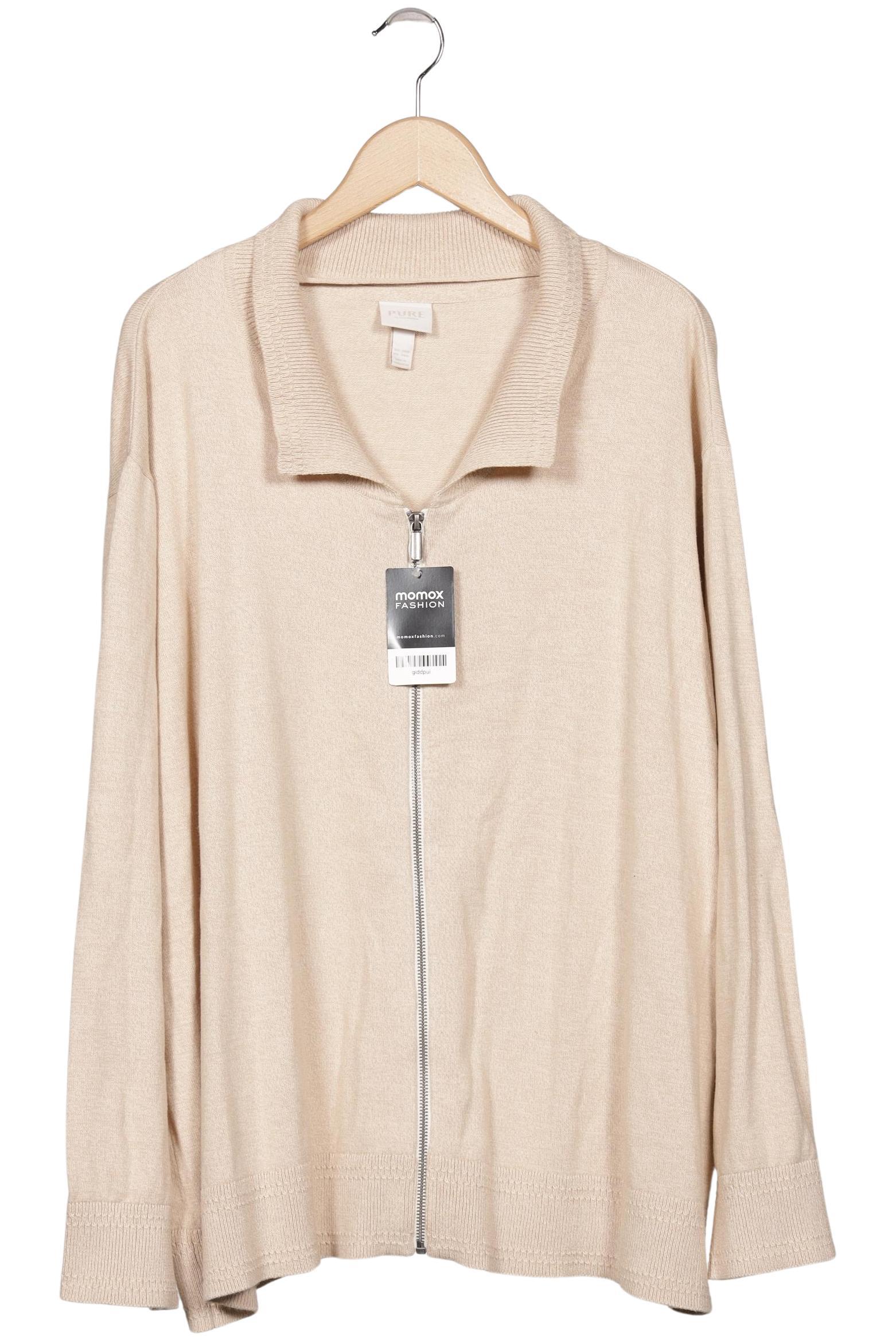 

Pure by Ulla Popken Damen Strickjacke, beige, Gr. 54