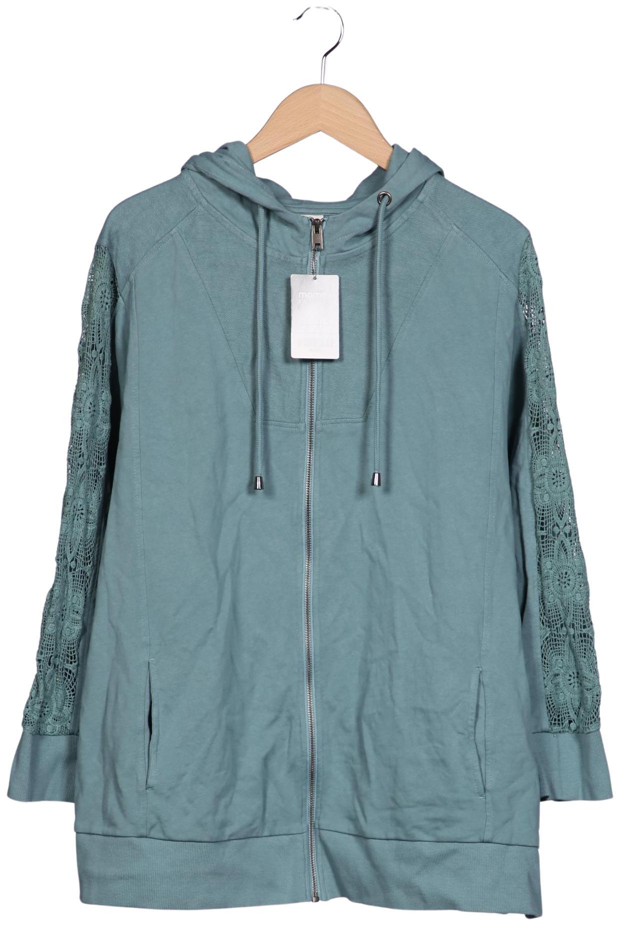 

Pure by Ulla Popken Damen Kapuzenpullover, türkis, Gr. 54