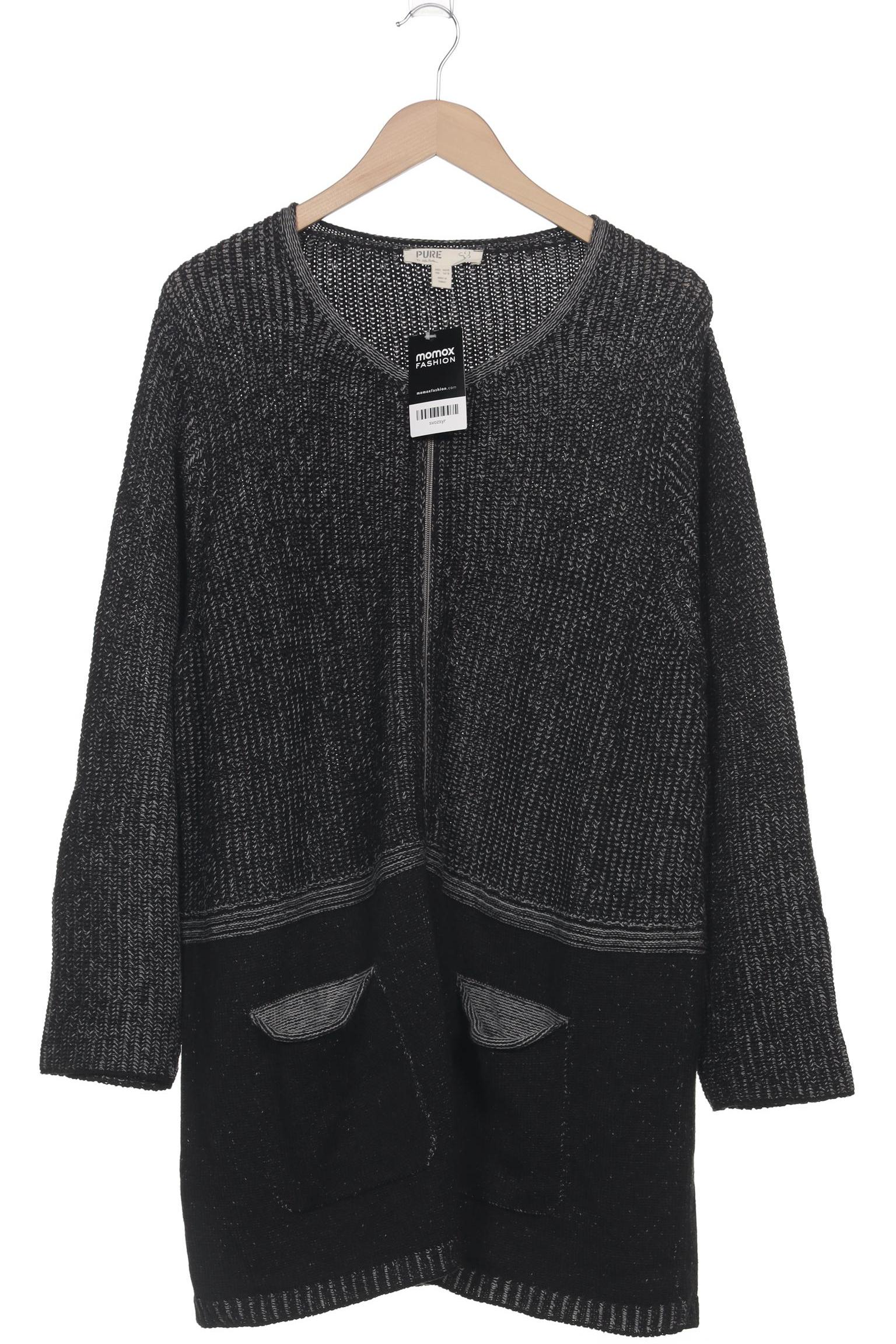 

Pure by Ulla Popken Damen Strickjacke, grau, Gr. 46