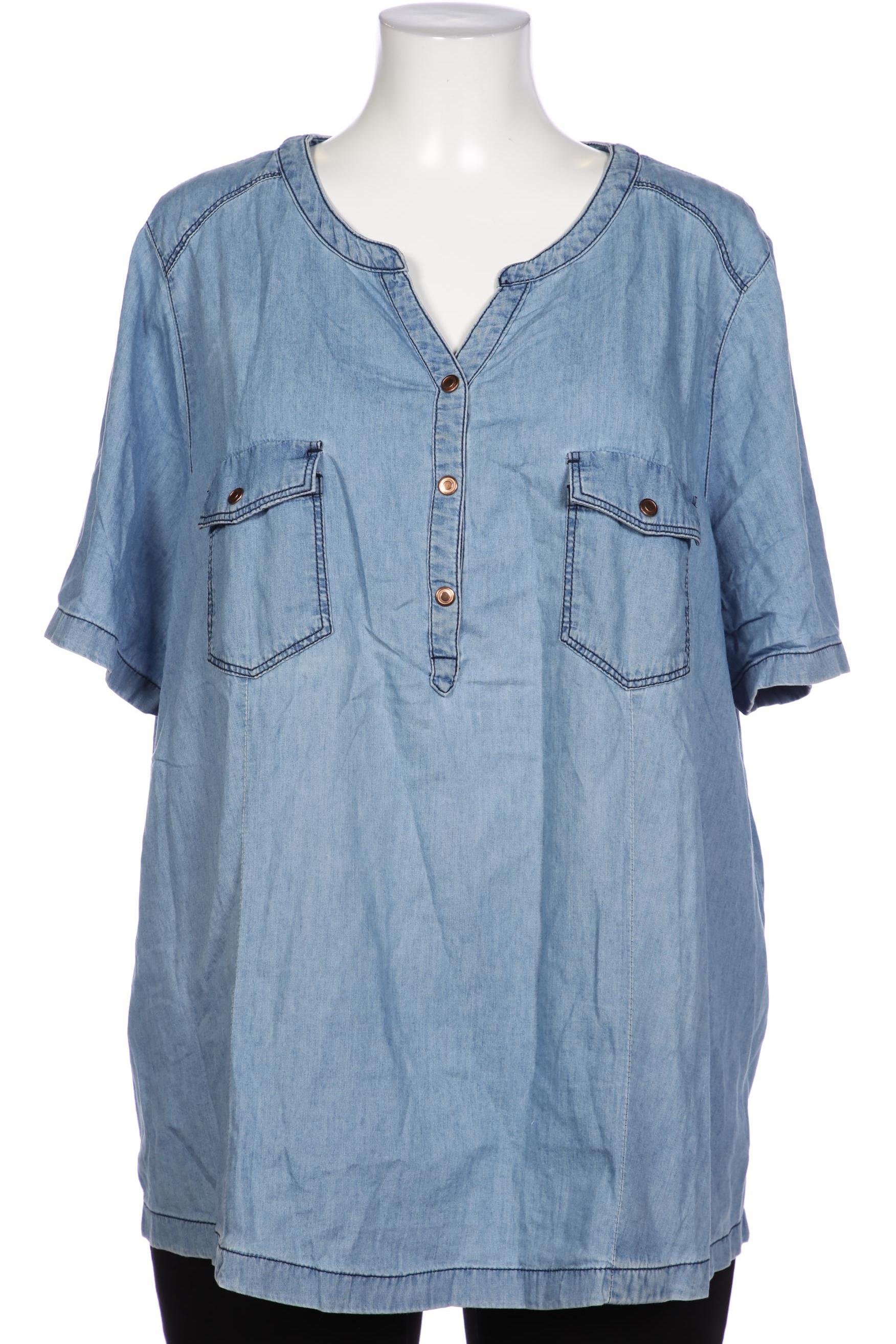 

Pure by Ulla Popken Damen Bluse, blau, Gr. 50