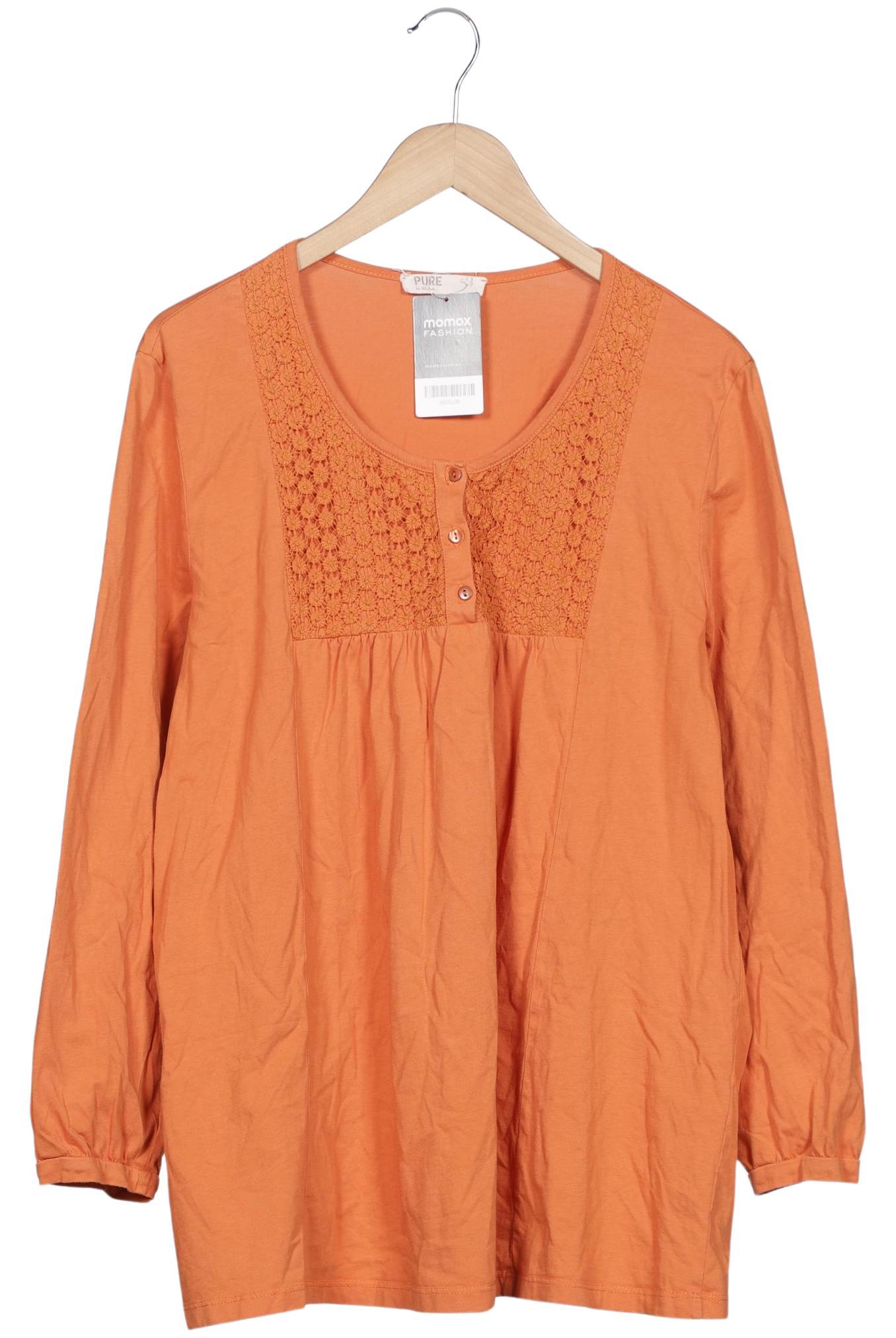 

Pure by Ulla Popken Damen Langarmshirt, orange, Gr. 52