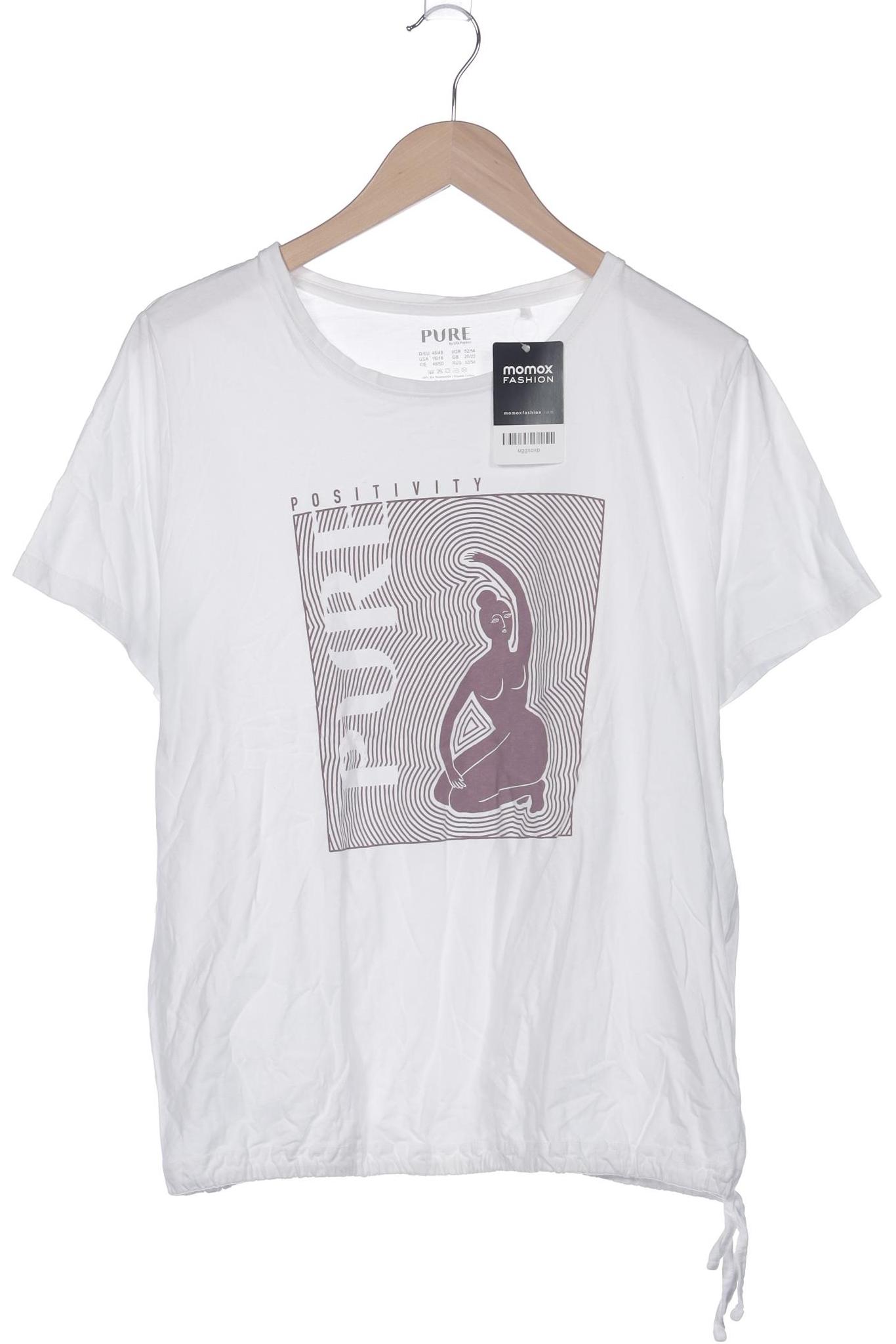 

Pure by Ulla Popken Damen T-Shirt, weiß, Gr. 46