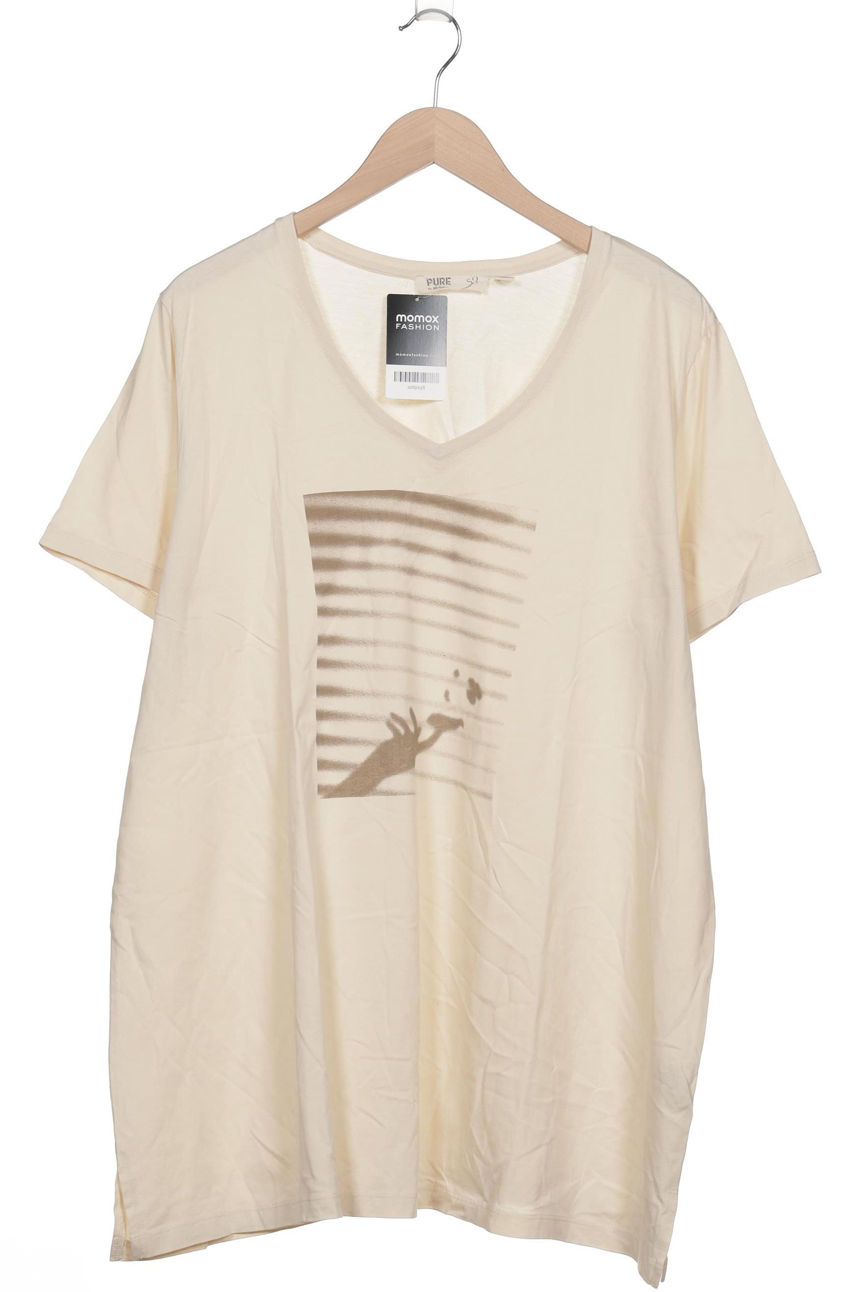 

Pure by Ulla Popken Damen T-Shirt, cremeweiß, Gr. 50