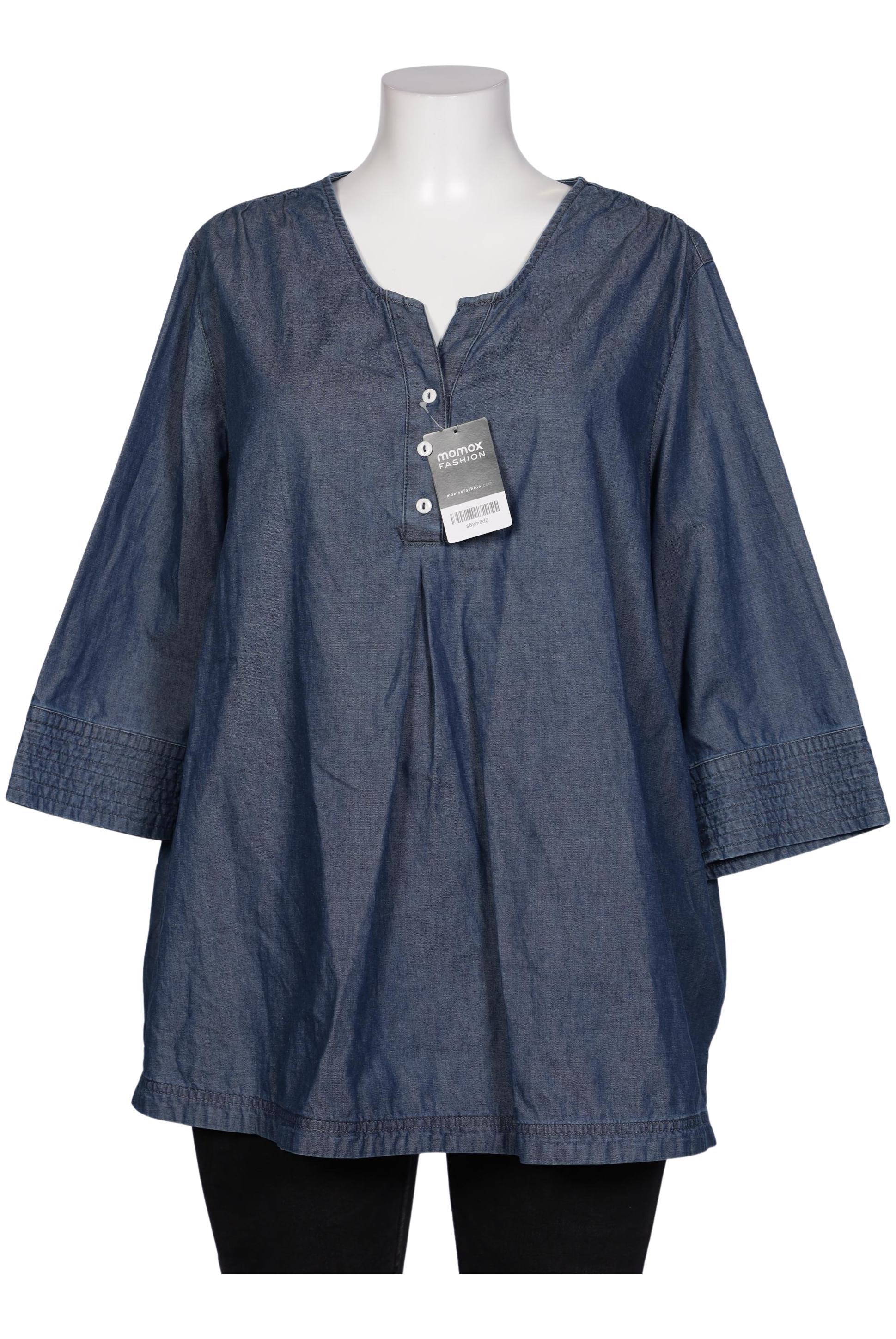 

Pure by Ulla Popken Damen Bluse, blau, Gr. 50