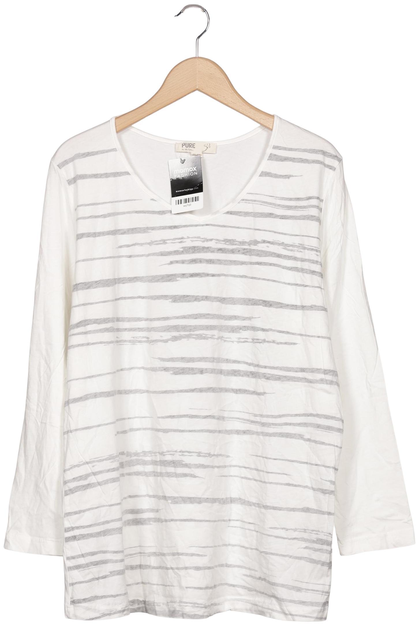 

Pure by Ulla Popken Damen Langarmshirt, weiß, Gr. 42