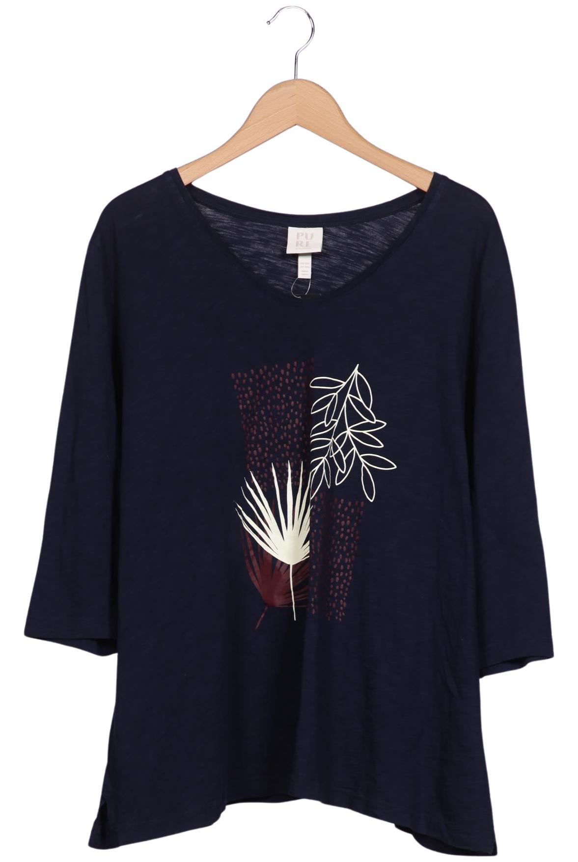 

Pure by Ulla Popken Damen Langarmshirt, marineblau, Gr. 50