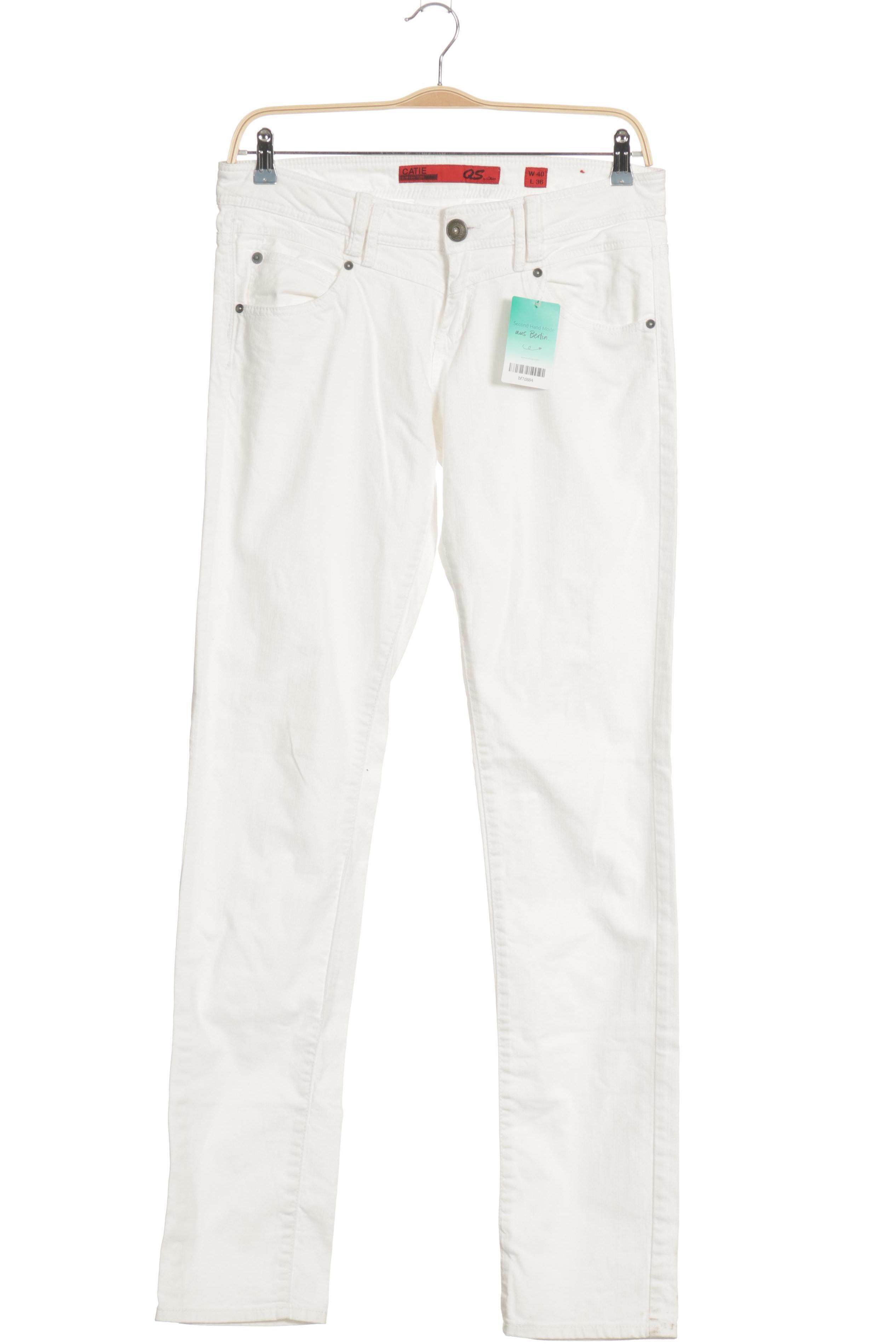 

QS by s.Oliver Damen Jeans, weiß, Gr. 40