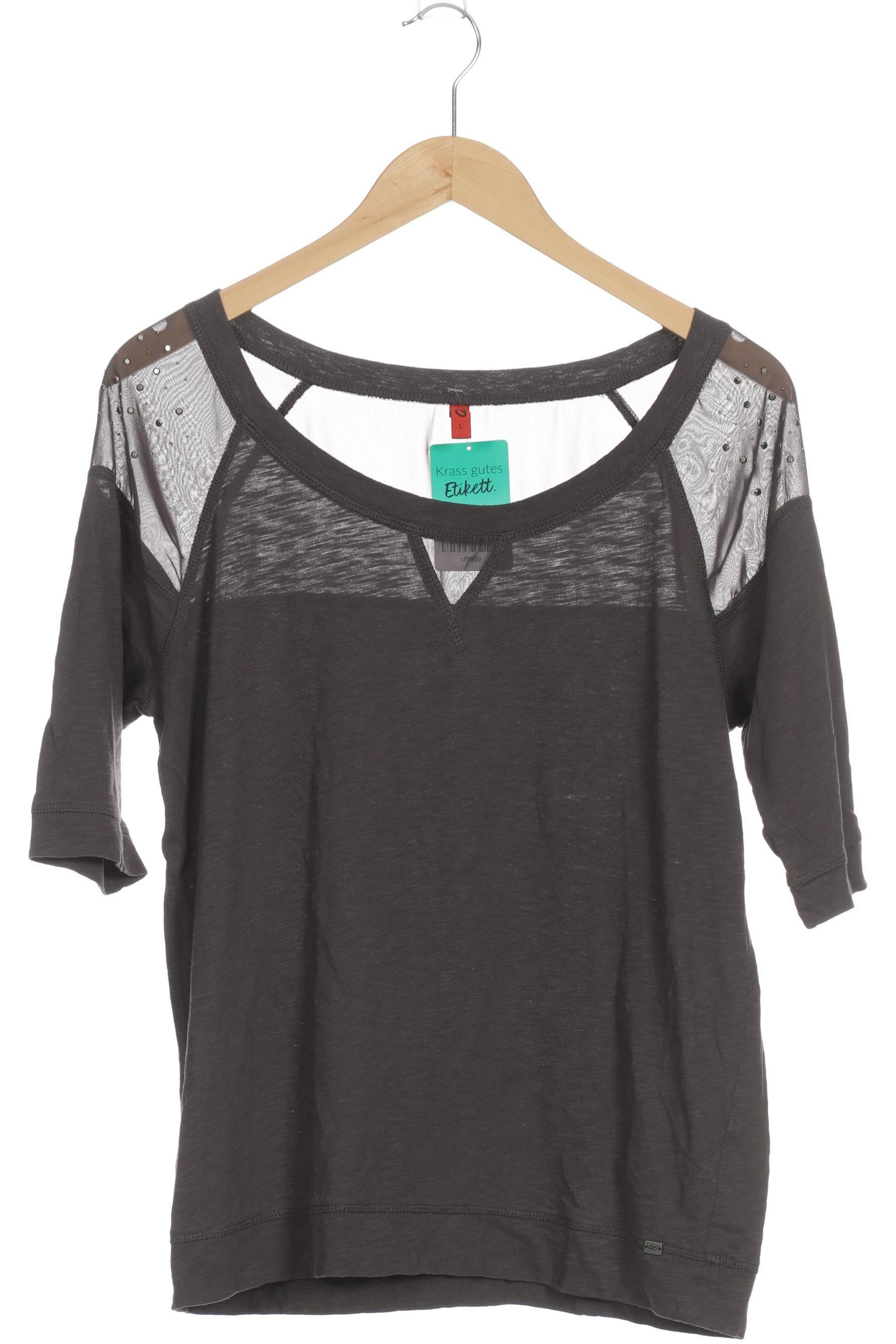 

QS by s.Oliver Damen Langarmshirt, grau, Gr.