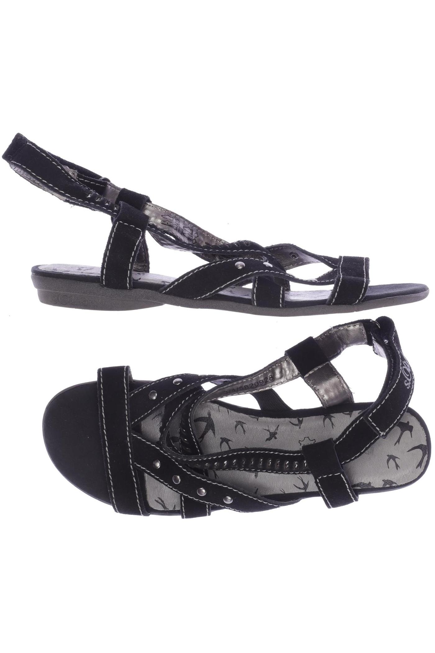 

QS by s.Oliver Damen Sandale, schwarz, Gr. 37