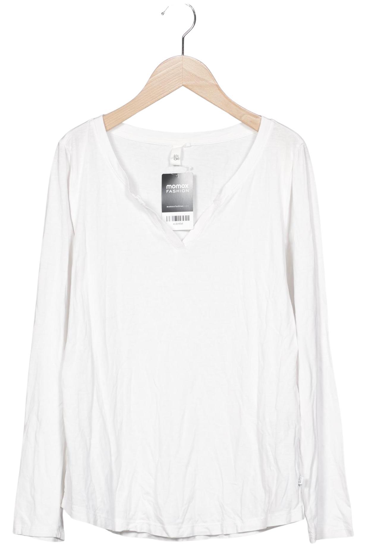 

QS by s.Oliver Damen Langarmshirt, weiß, Gr. 38
