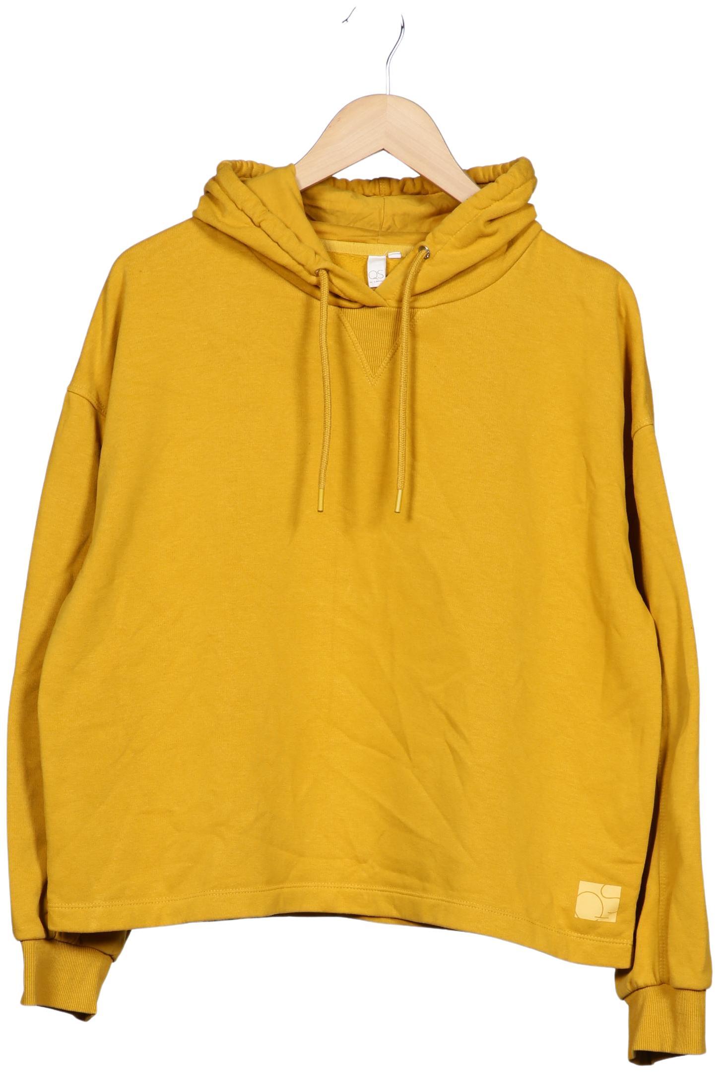 

QS by s.Oliver Damen Kapuzenpullover, gelb, Gr. 42