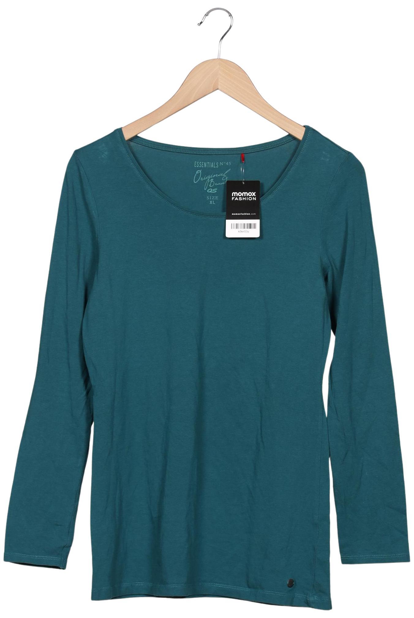 

QS by s.Oliver Damen Langarmshirt, türkis, Gr. 44