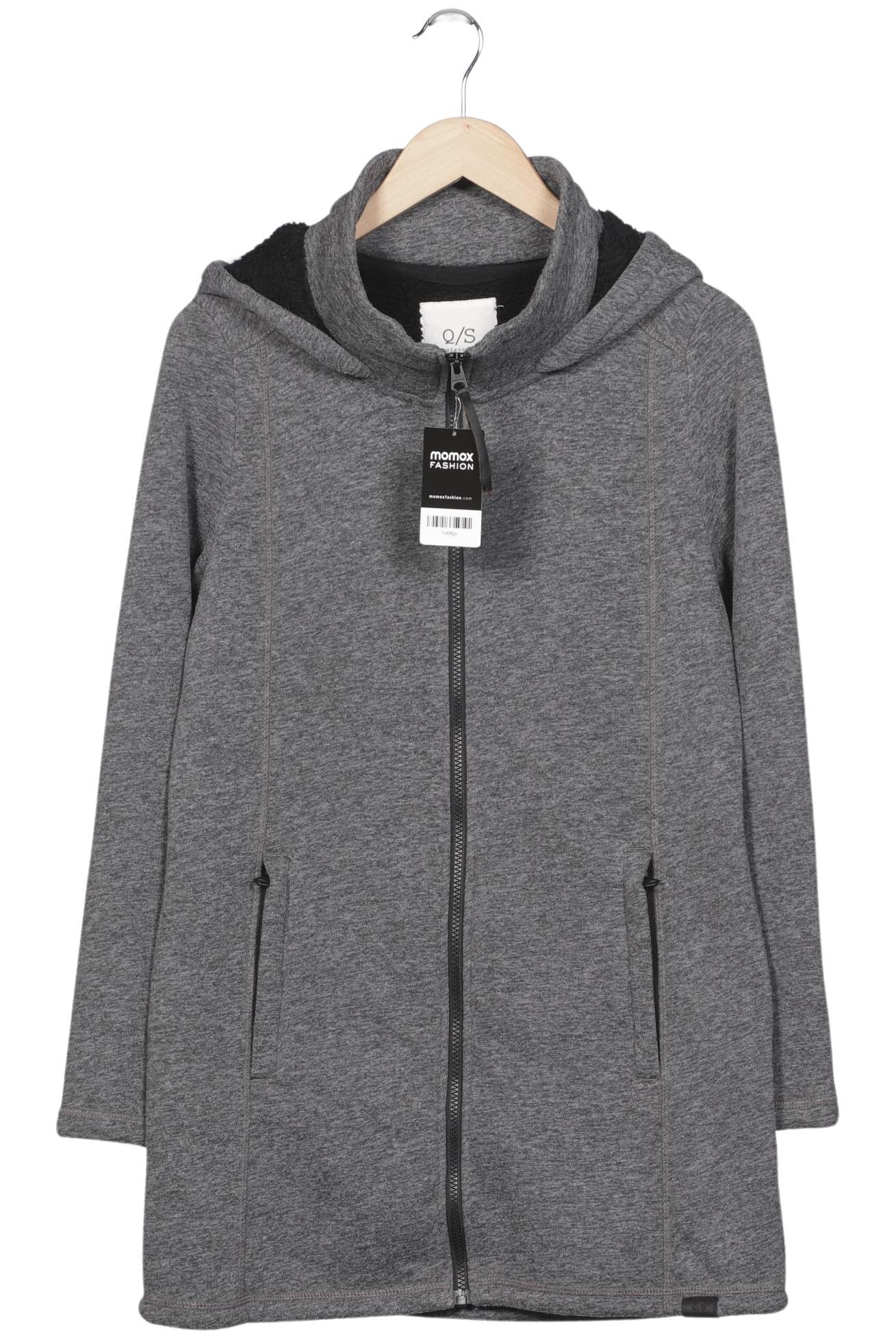 

QS by s.Oliver Damen Kapuzenpullover, grau, Gr. 38