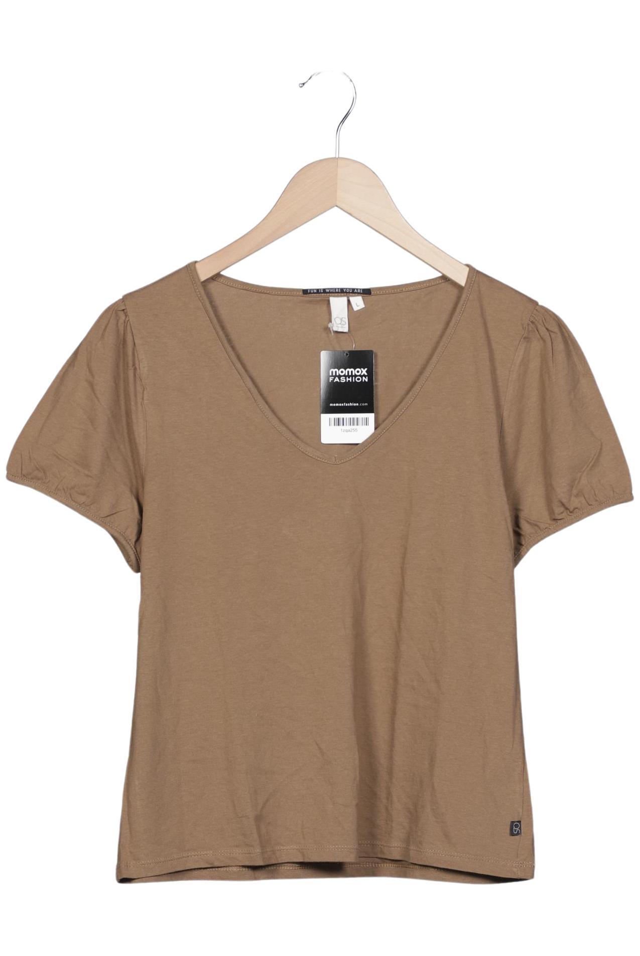 

QS by s.Oliver Damen T-Shirt, braun, Gr. 42