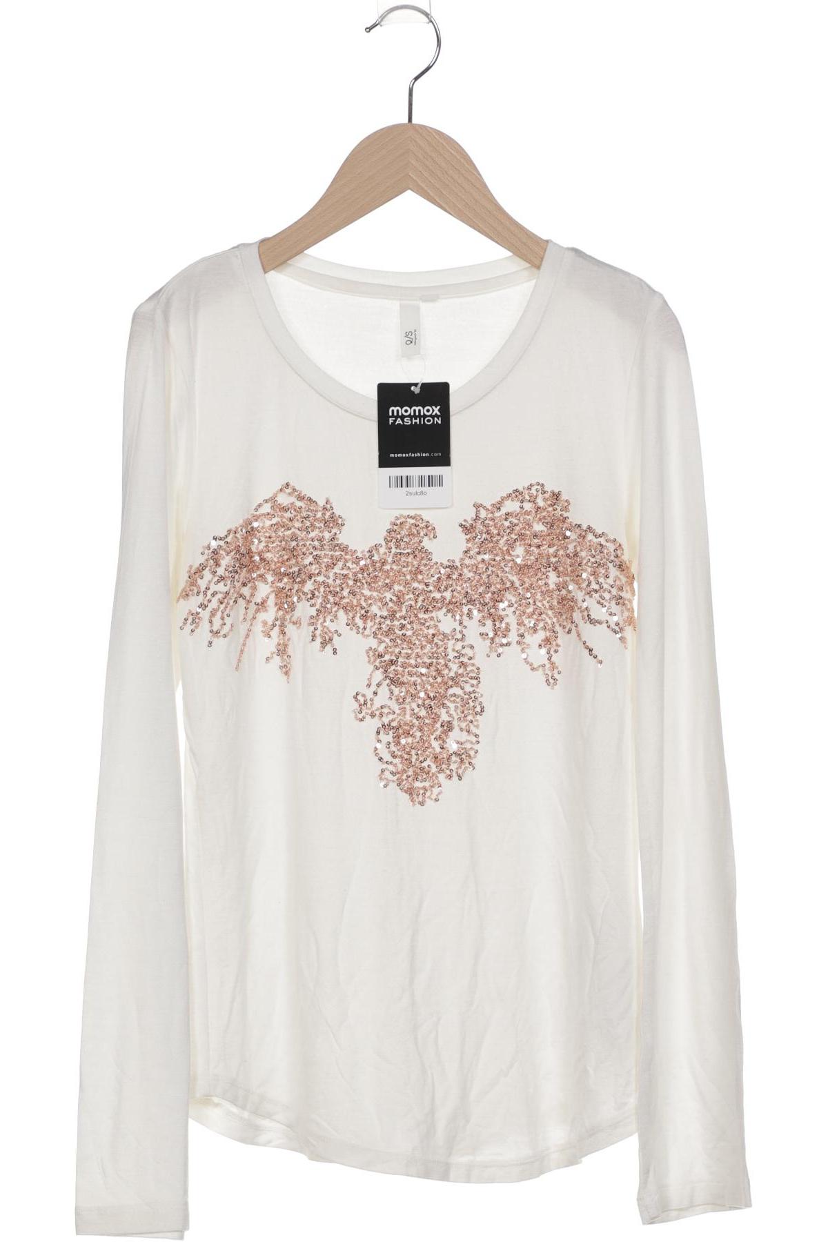 

QS by s.Oliver Damen Langarmshirt, weiß, Gr. 34