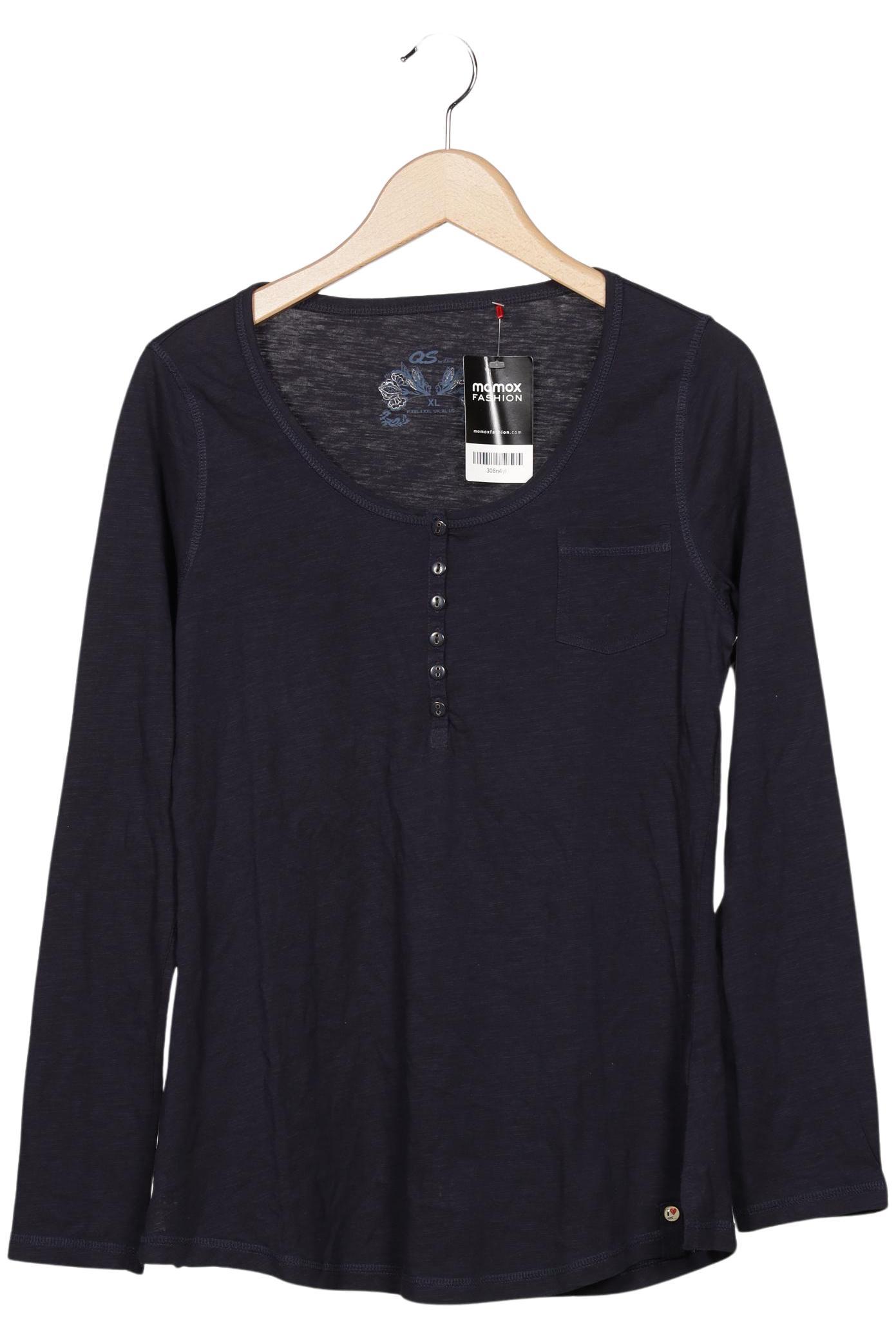 

QS by s.Oliver Damen Langarmshirt, marineblau, Gr. 44