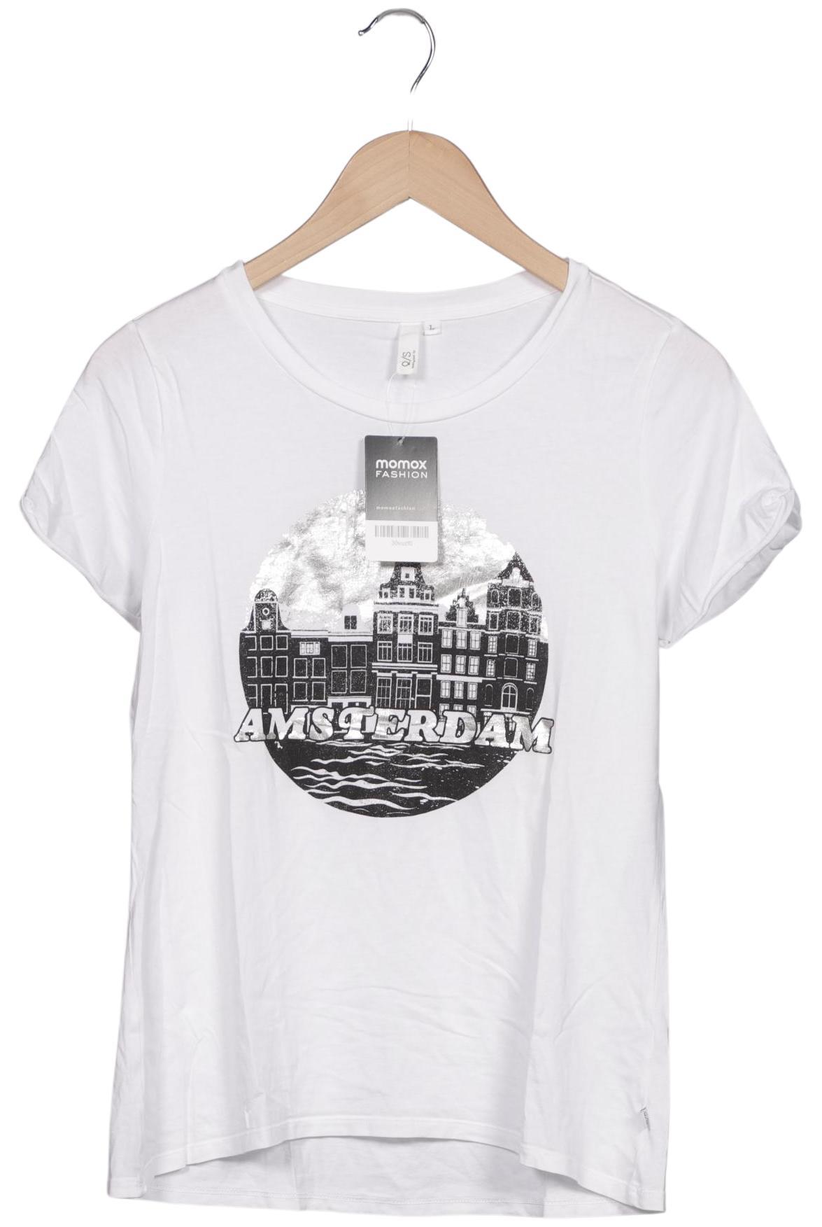 

QS by s.Oliver Damen T-Shirt, weiß, Gr. 42