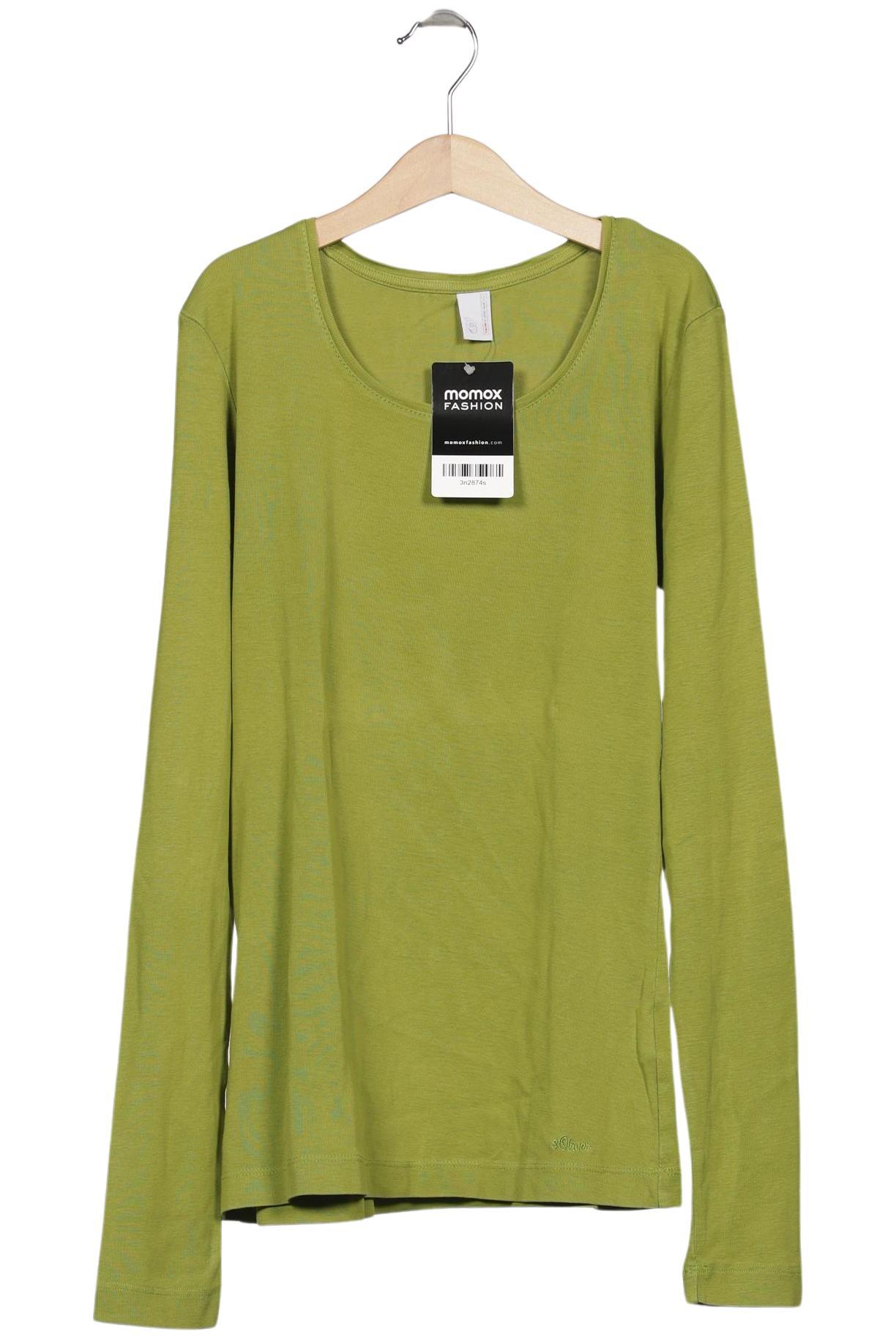 

QS by s.Oliver Damen Langarmshirt, grün, Gr. 36