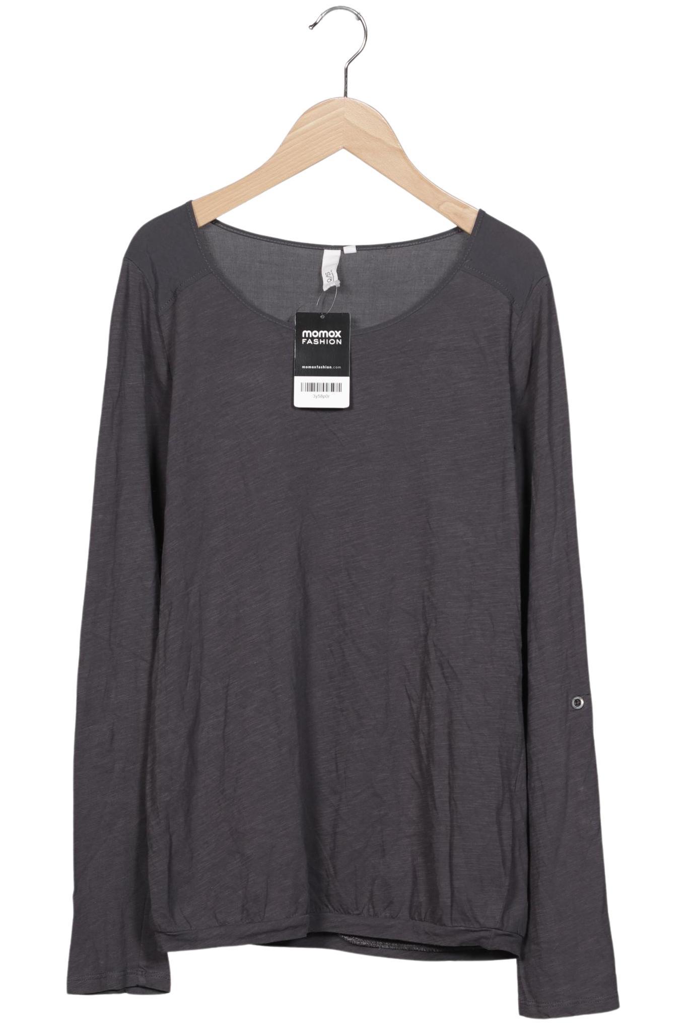 

QS by s.Oliver Damen Langarmshirt, grau, Gr. 38