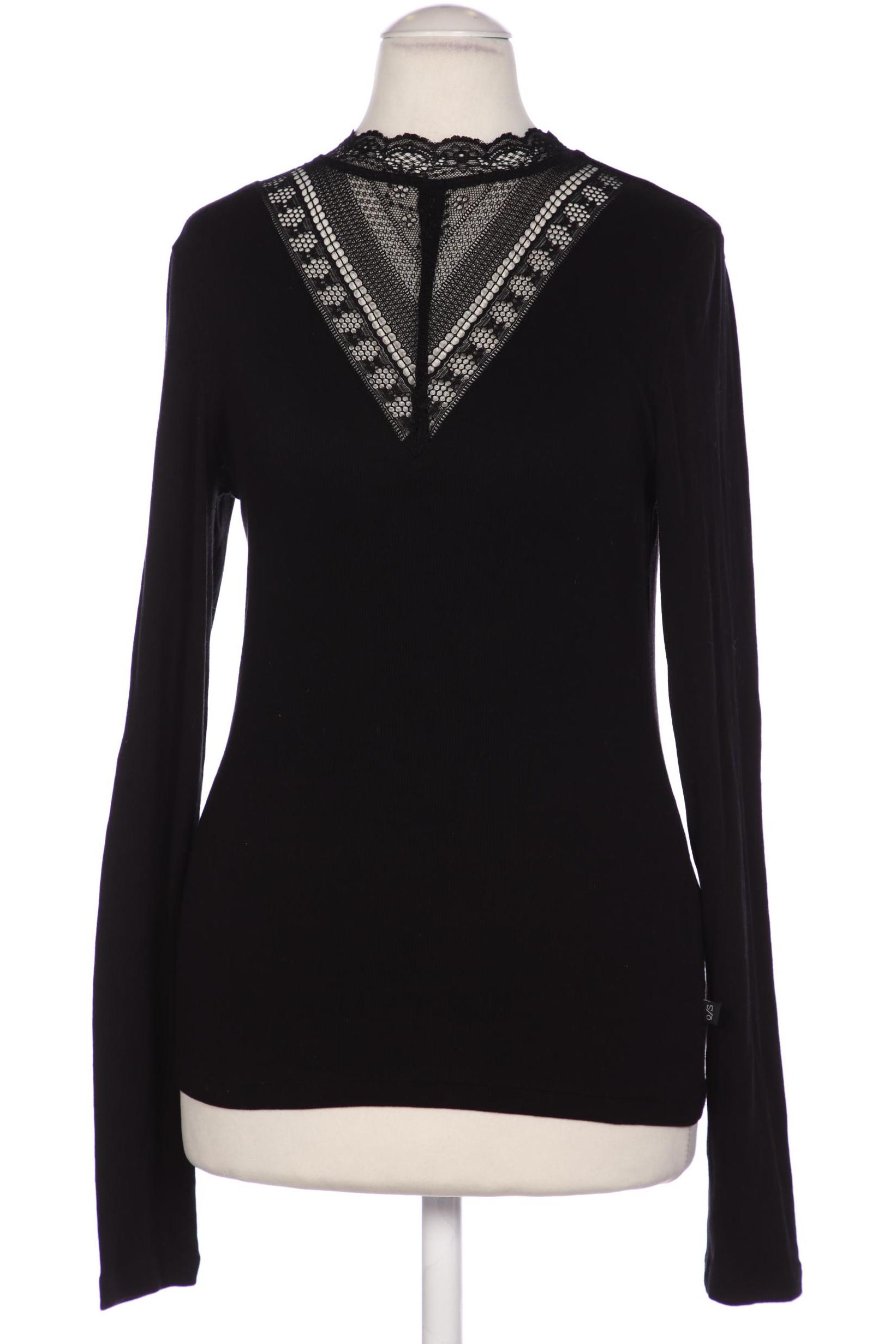 

QS by s.Oliver Damen Langarmshirt, schwarz, Gr. 34