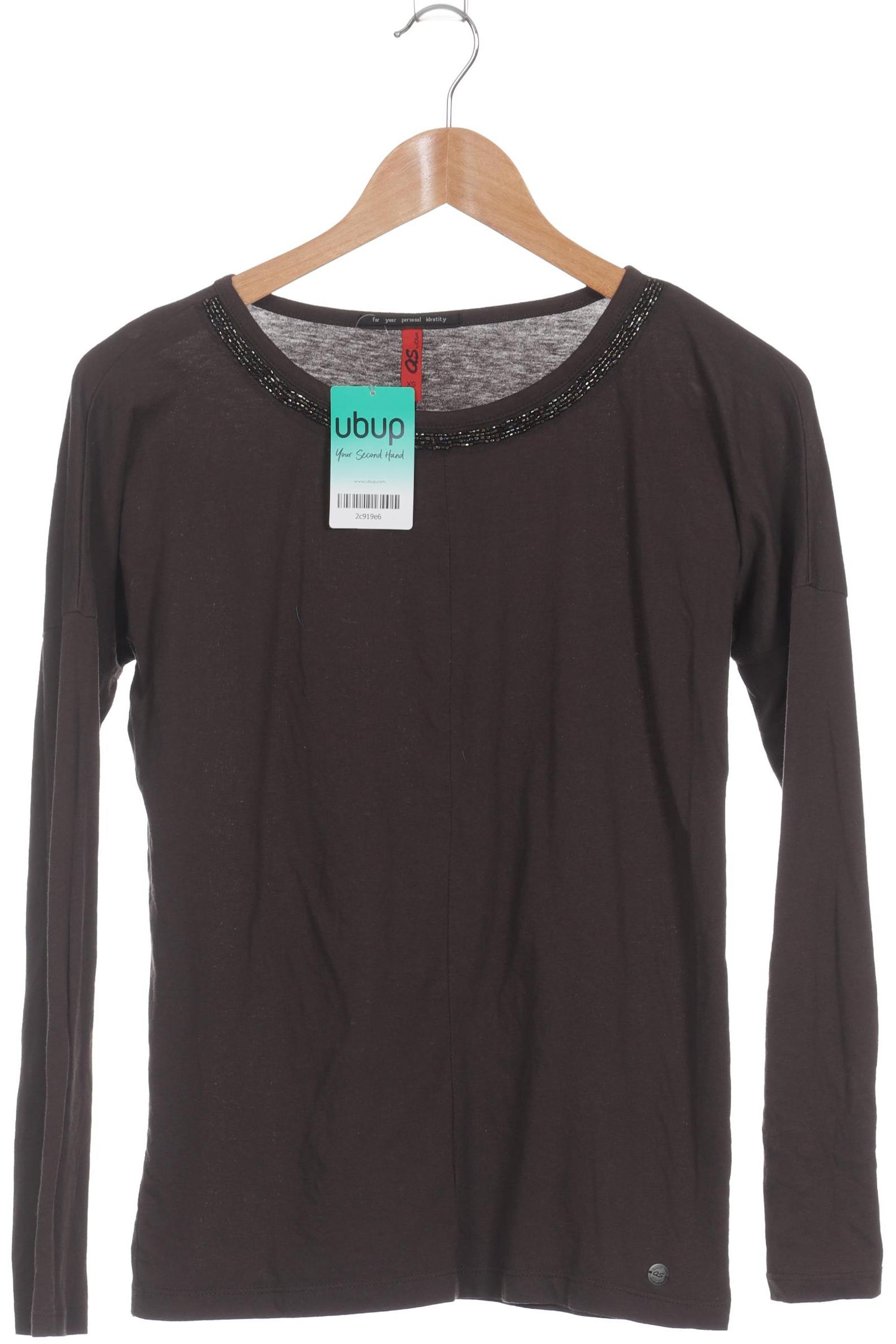 

QS by s.Oliver Damen Langarmshirt, braun, Gr. 34