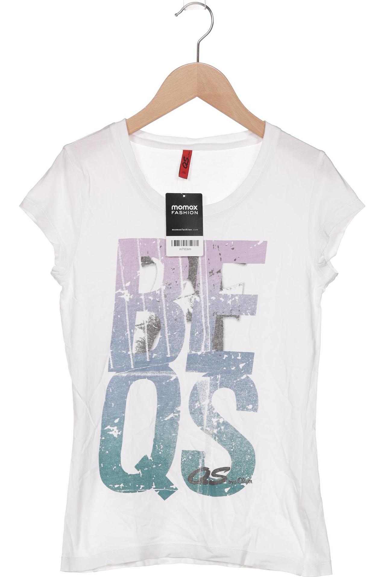 

QS by s.Oliver Damen T-Shirt, weiß, Gr. 34