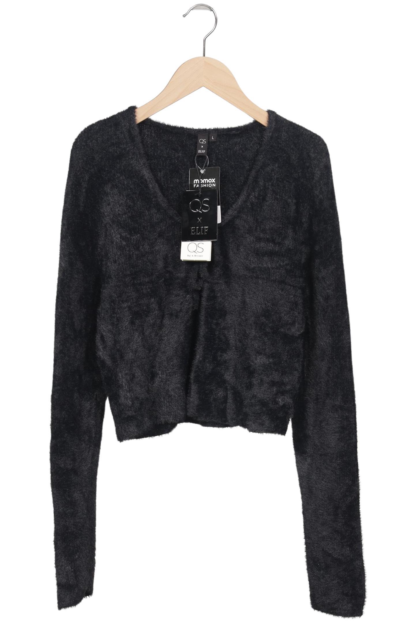 

QS by s.Oliver Damen Strickjacke, schwarz, Gr. 42