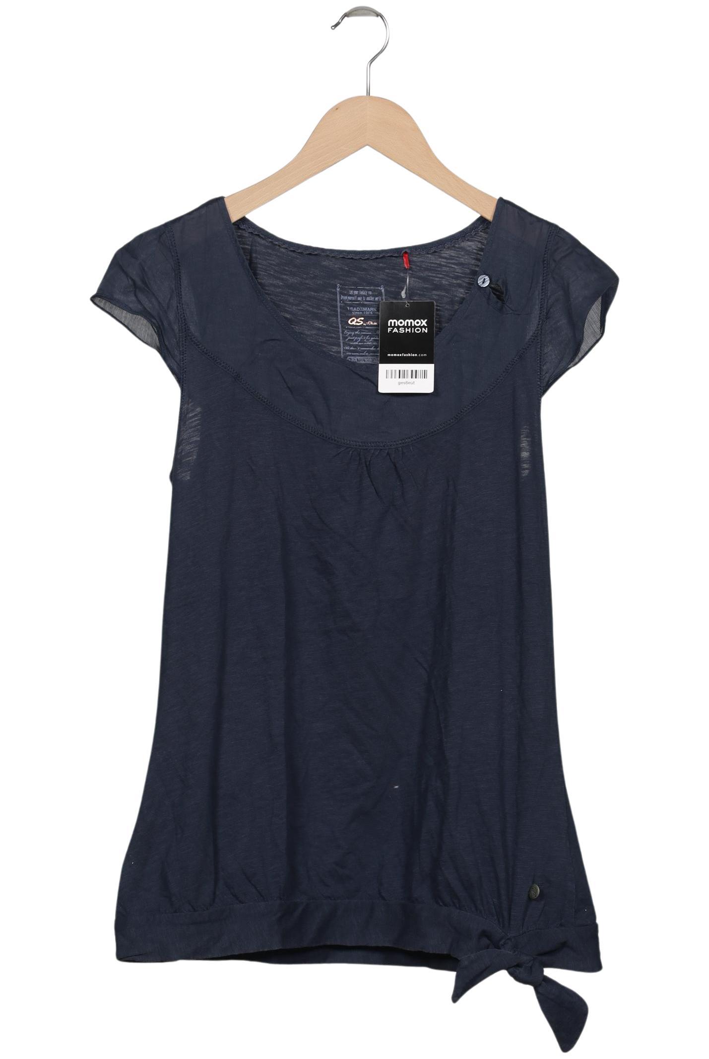 

QS by s.Oliver Damen T-Shirt, marineblau, Gr. 42