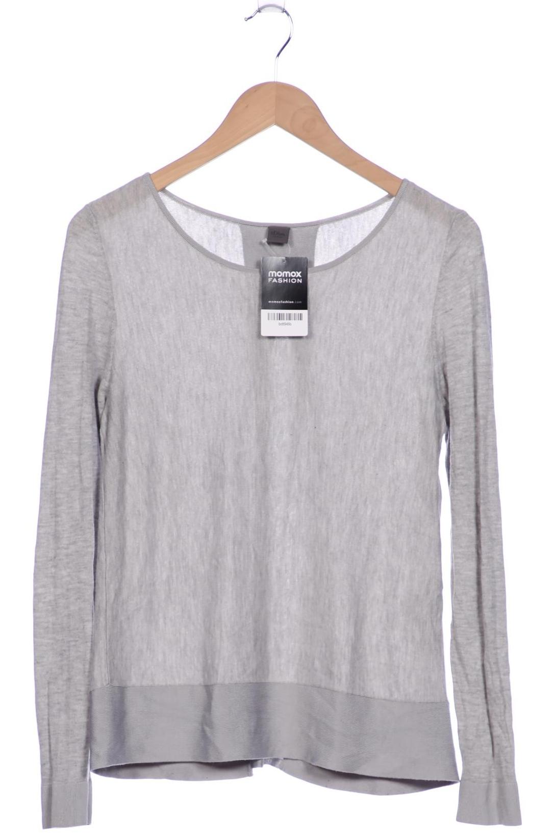 

QS by s.Oliver Damen Langarmshirt, grau, Gr. 38