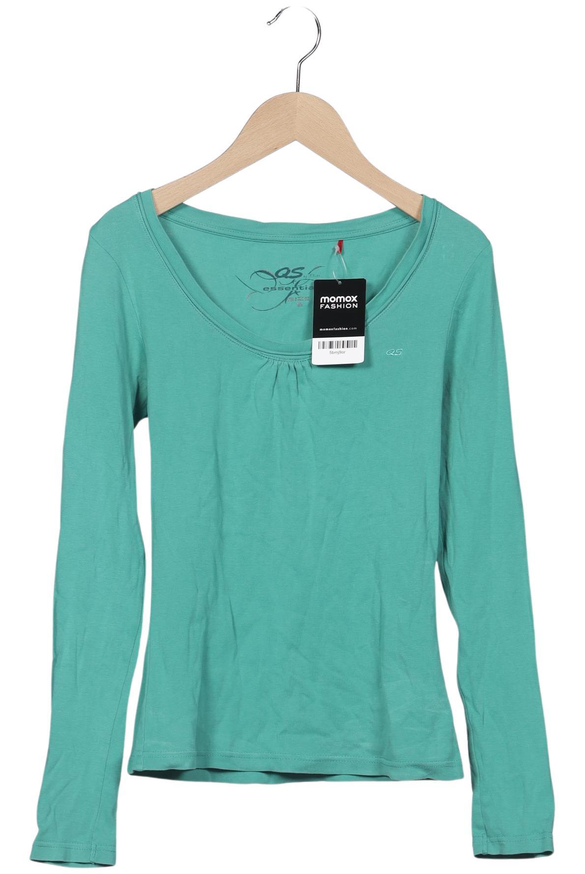 

QS by s.Oliver Damen Langarmshirt, türkis, Gr. 36