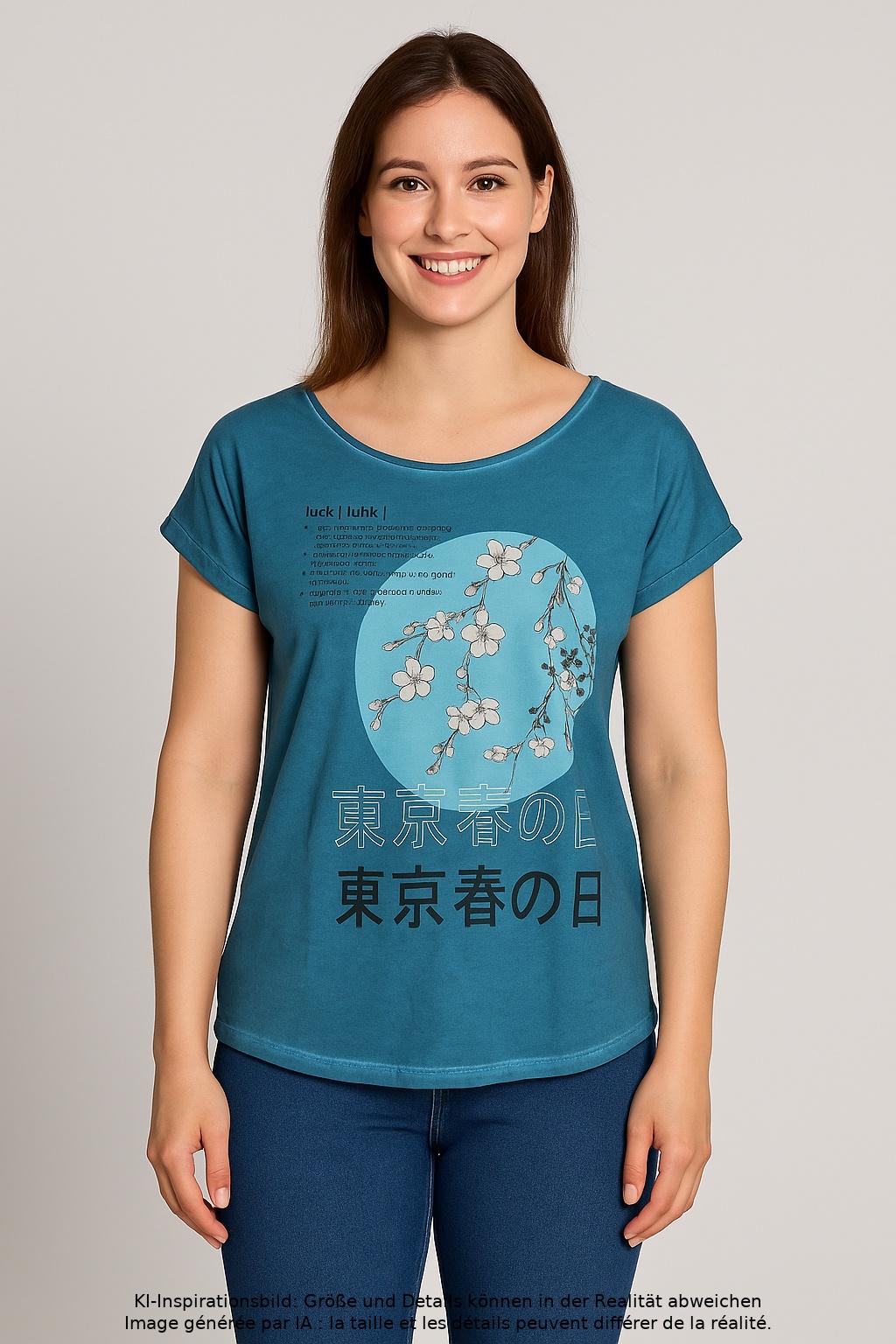 

QS by s.Oliver Damen T-Shirt, türkis, Gr. 44