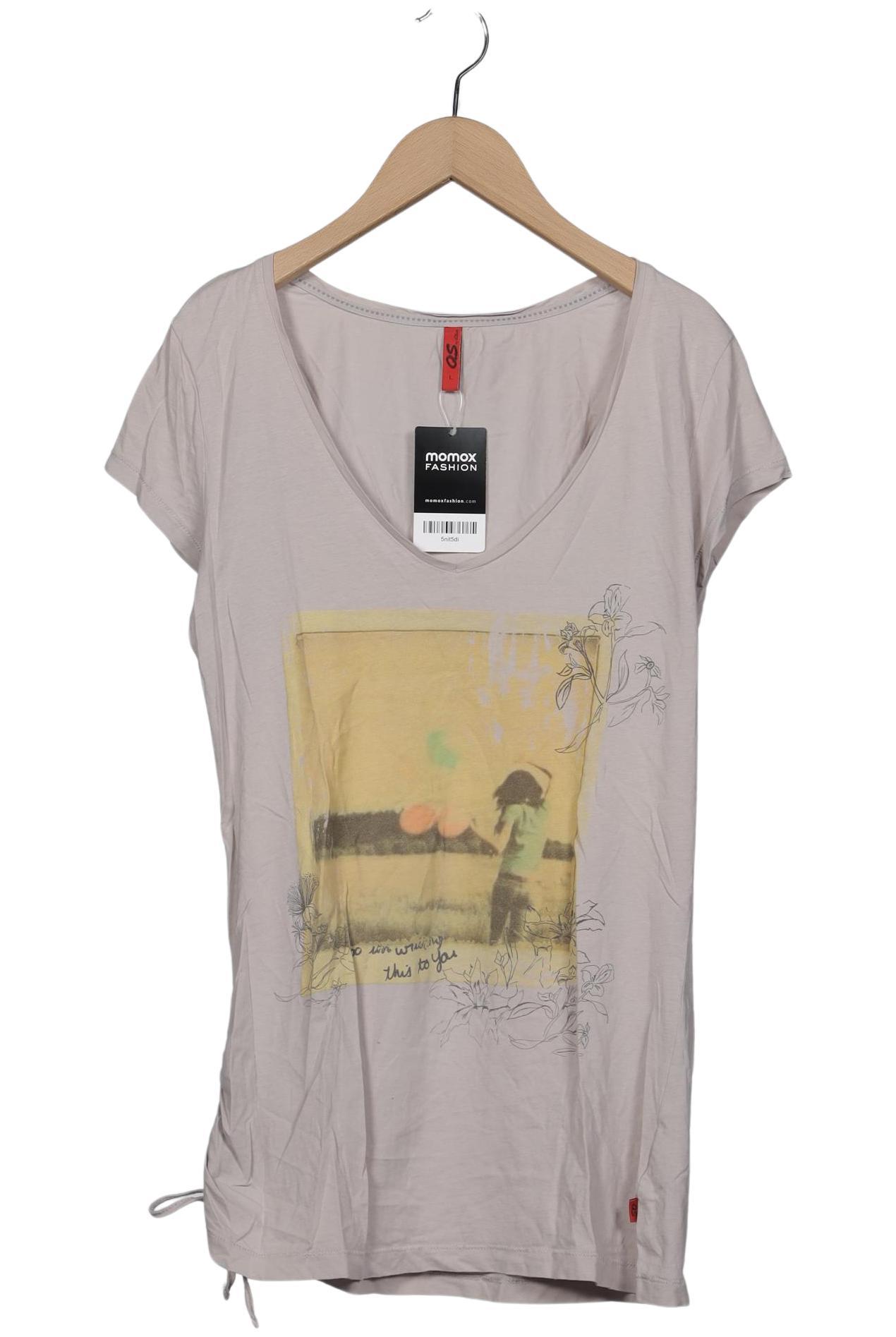 

QS by s.Oliver Damen T-Shirt, grau, Gr. 42