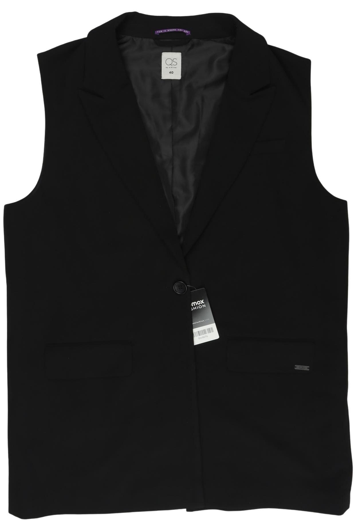 

QS by s.Oliver Damen Weste, schwarz, Gr. 40
