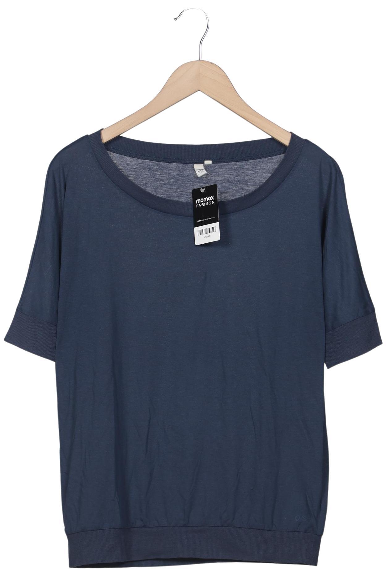 

QS by s.Oliver Damen T-Shirt, marineblau, Gr. 42