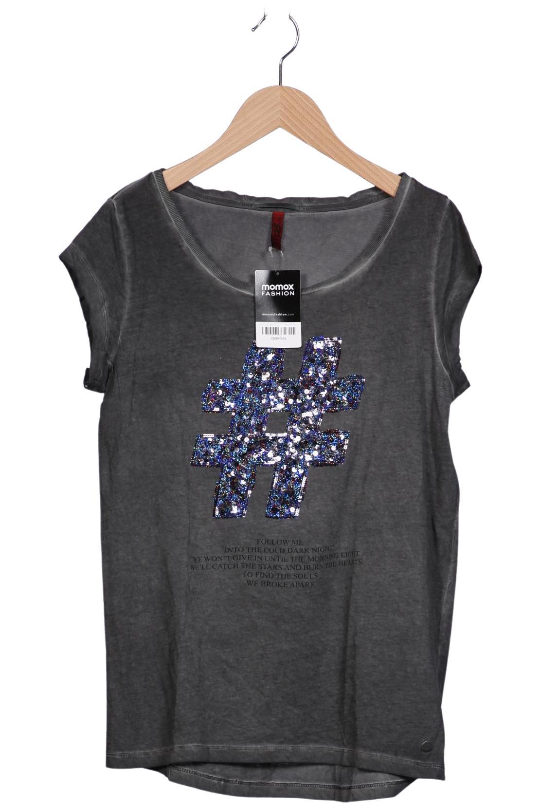 

QS by s.Oliver Damen T-Shirt, grau, Gr. 42