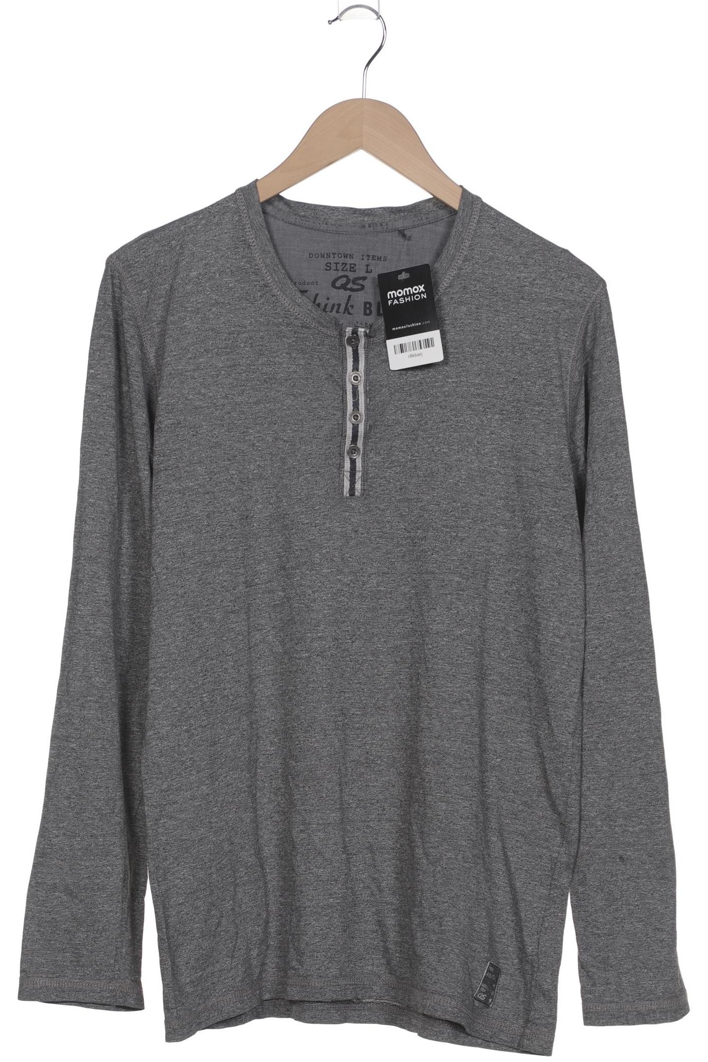 

QS by s.Oliver Herren Langarmshirt, grau, Gr. 52