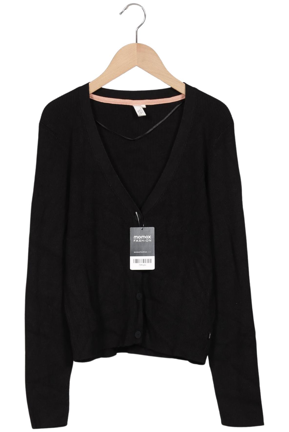 

QS by s.Oliver Damen Strickjacke, schwarz, Gr. 38