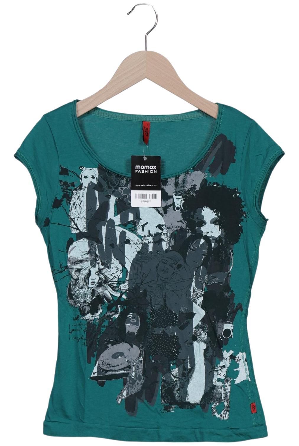 

QS by s.Oliver Damen T-Shirt, türkis, Gr. 36