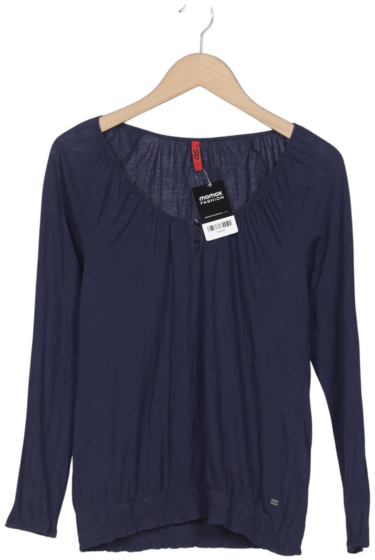 

QS by s.Oliver Damen Langarmshirt, marineblau, Gr. 42