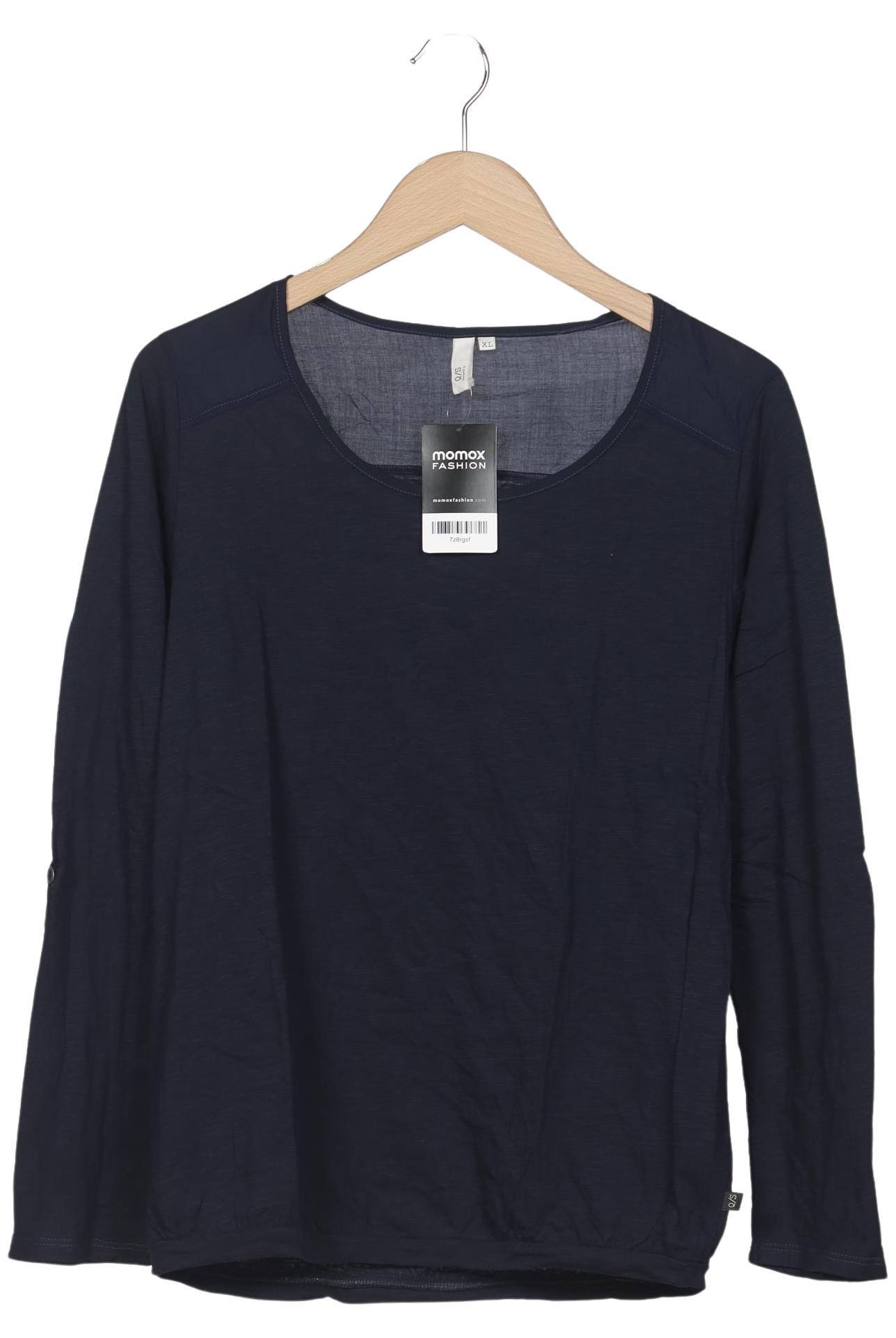 

QS by s.Oliver Damen Langarmshirt, marineblau, Gr. 44