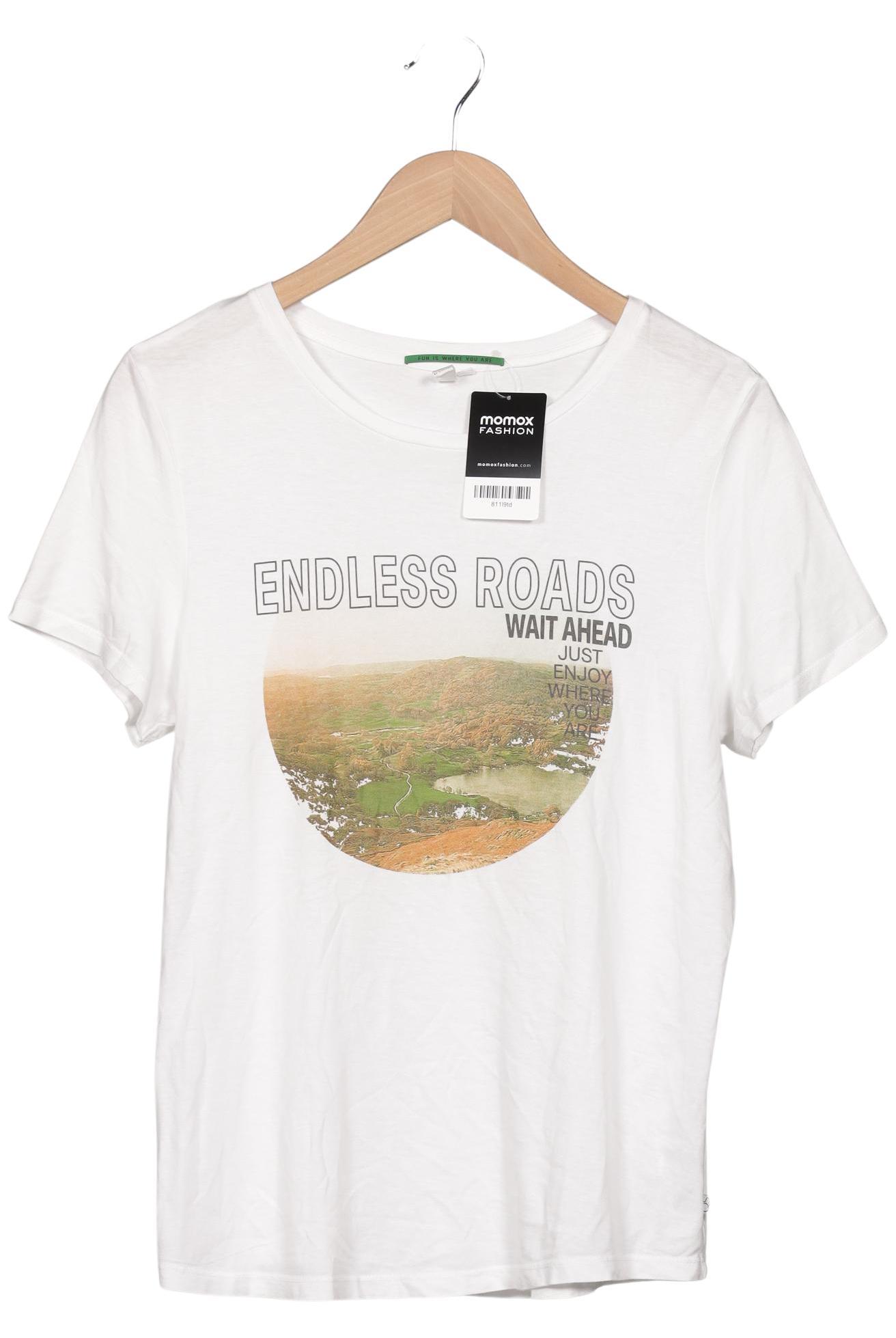 

QS by s.Oliver Damen T-Shirt, weiß, Gr. 42