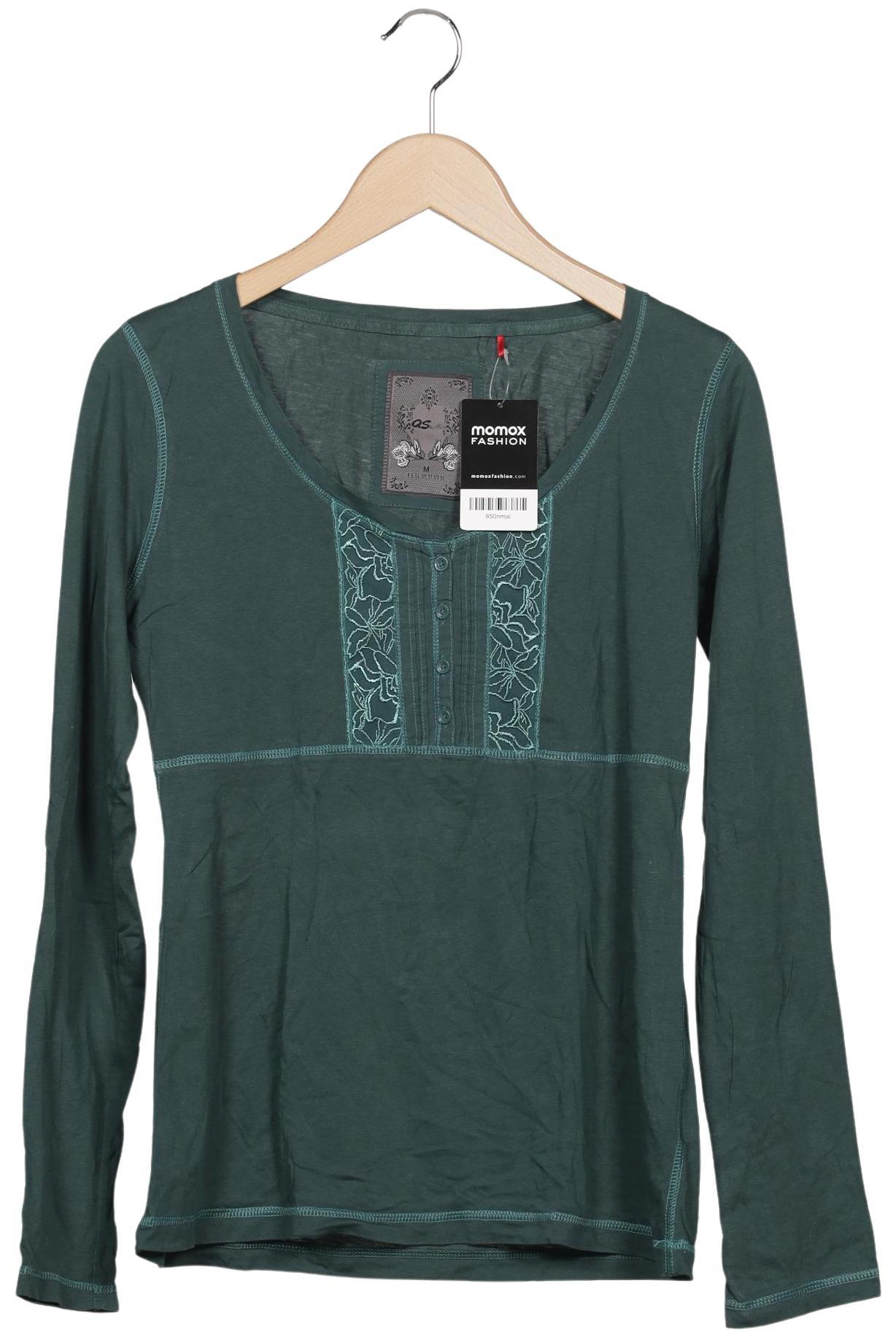 

QS by s.Oliver Damen Langarmshirt, grün, Gr. 38